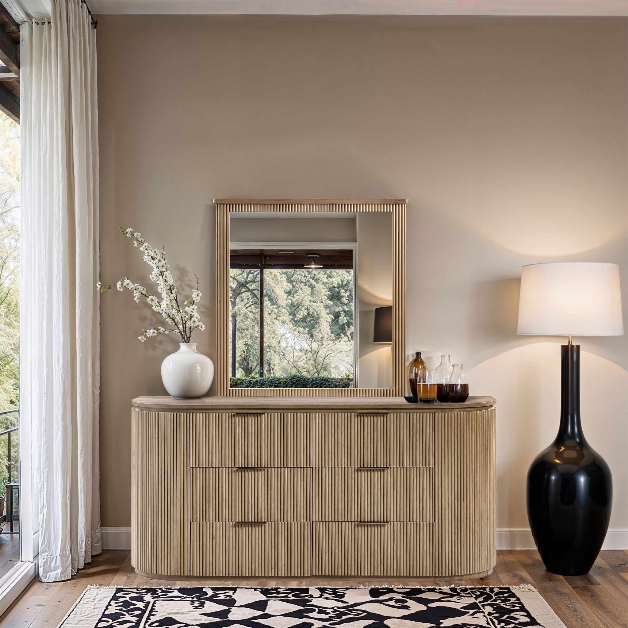 Astrid - Solid Wood And Oak Veneer Mirror