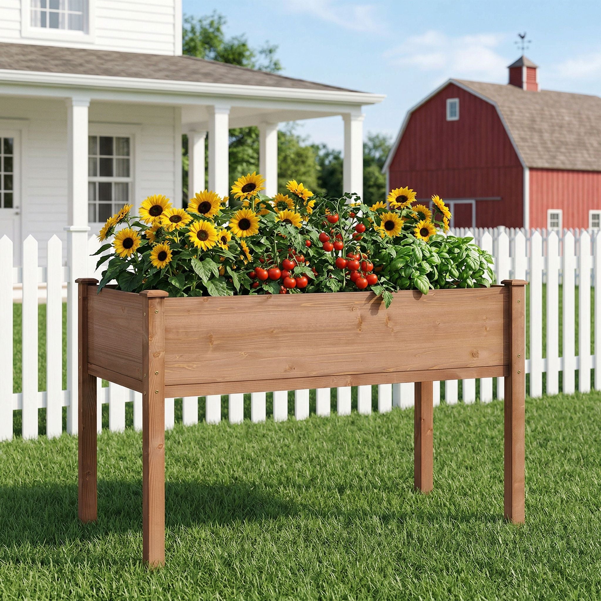 Elevated Raised Garden Bed For Outdoor