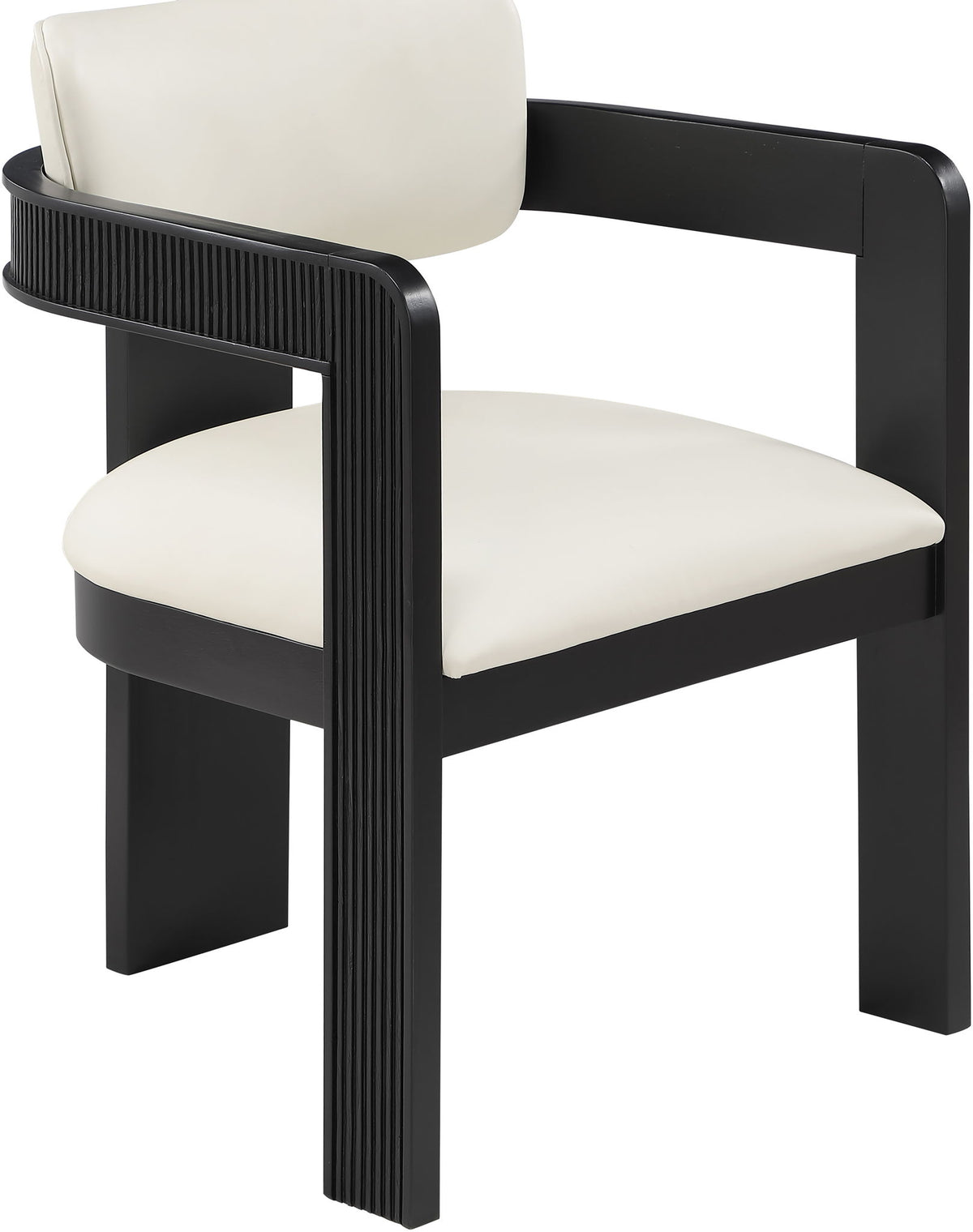 Sacha - Vegan Leather Upholstered Dining Chair With Black Base (Set of 2)