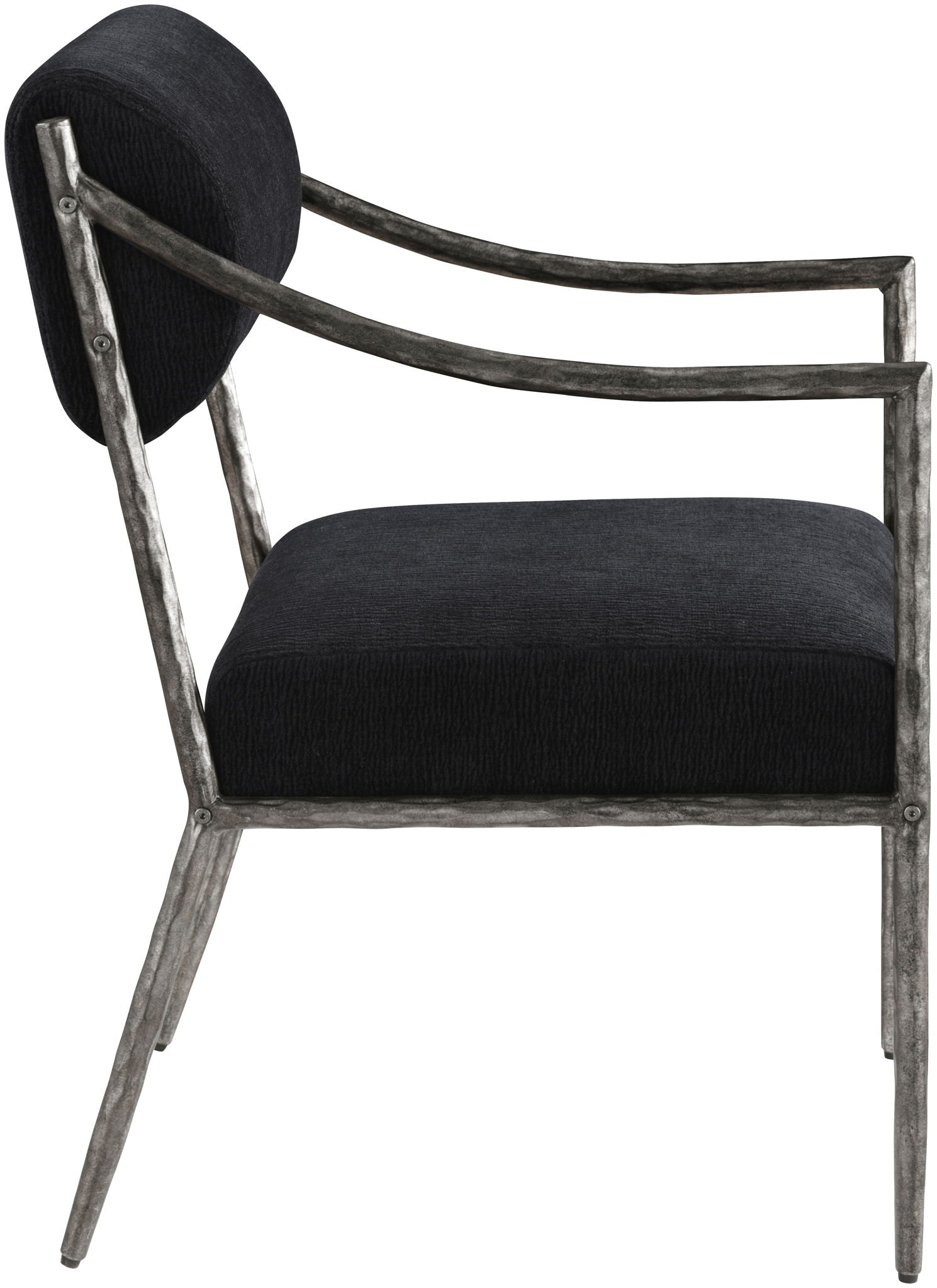 Bastille - Upholstered Dining Arm Chair (Set of 2) - Silver Frame