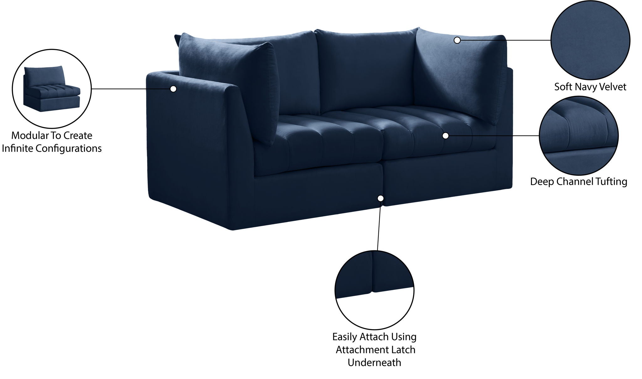 Jacob - Modular 2 Seat Sofa