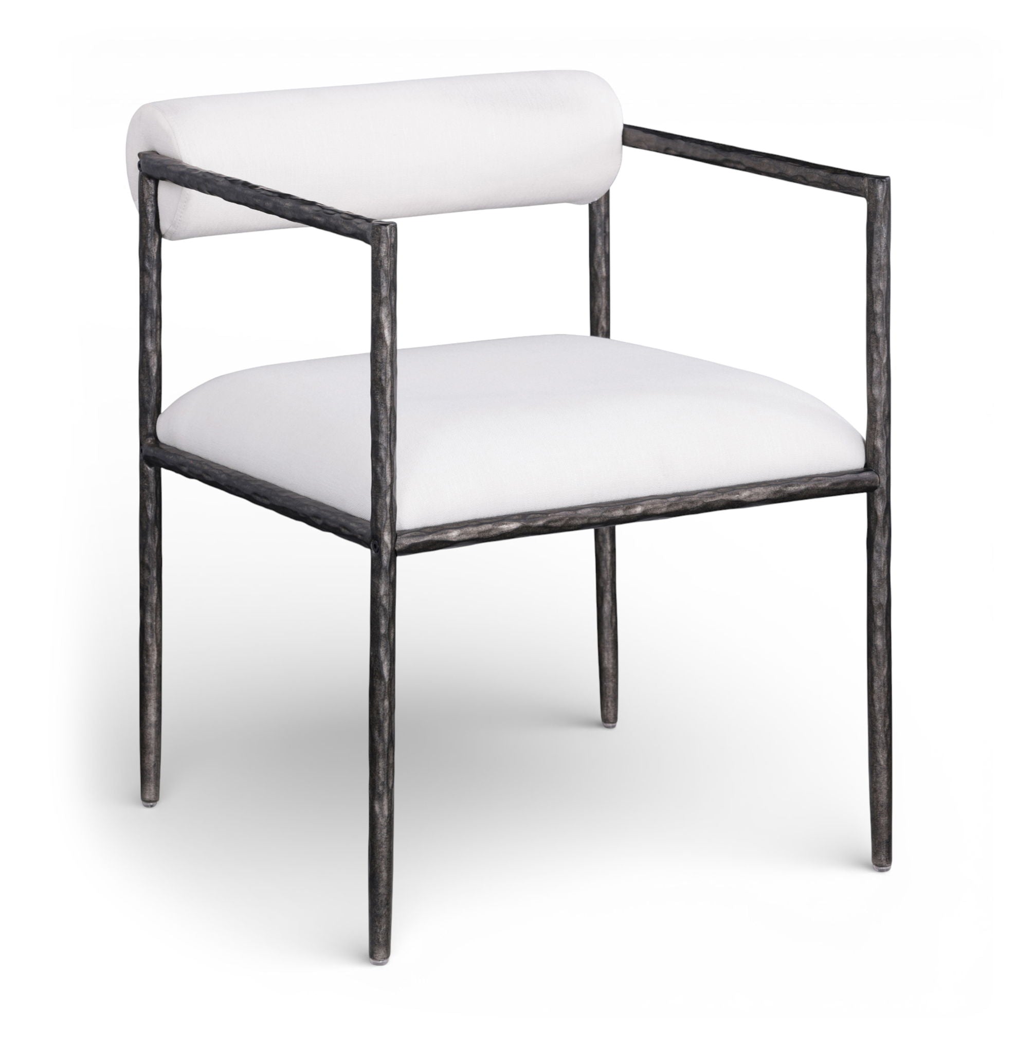 Axis - Linen Textured Cream Fabric Upholstered Dining Chair (Set of 2)