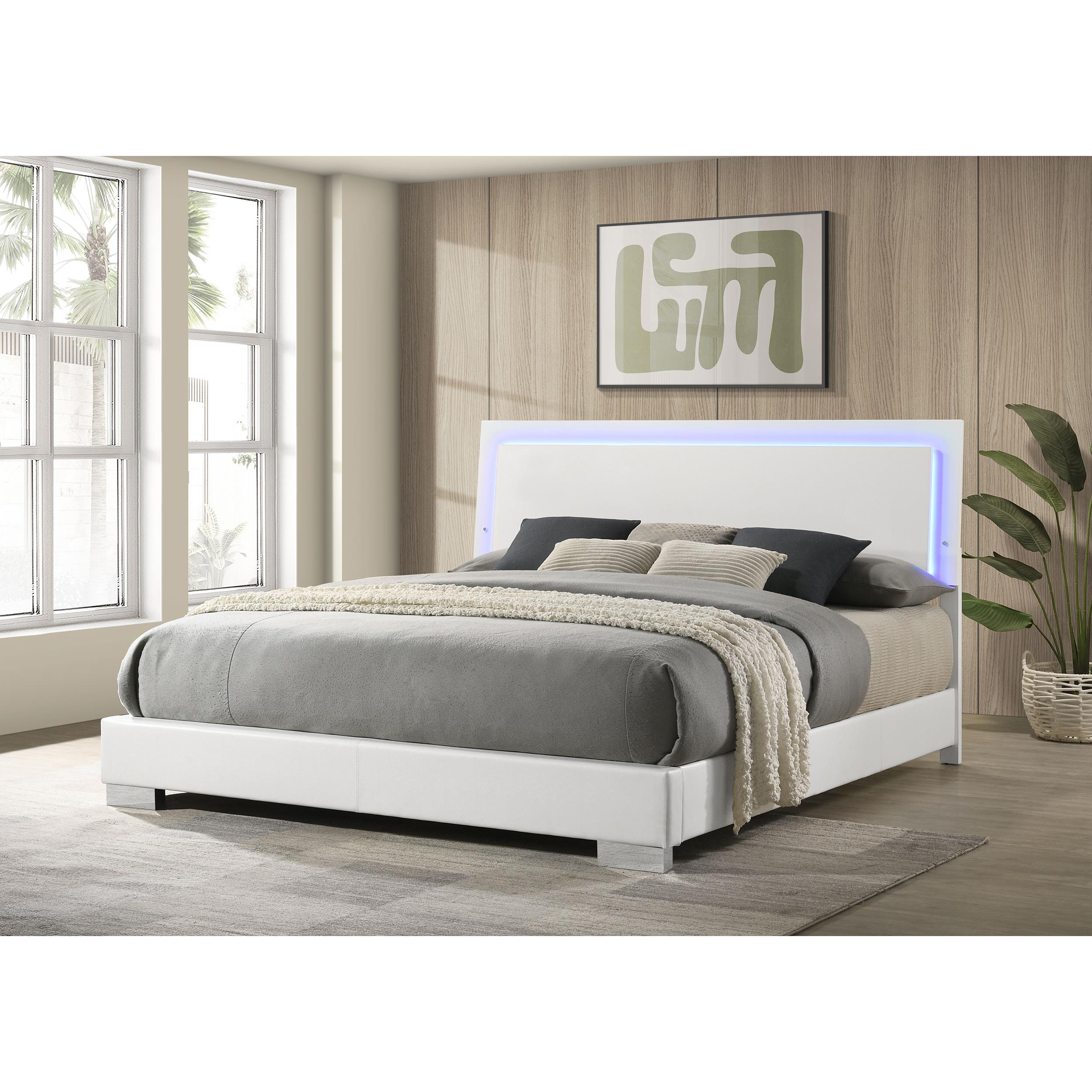 Diamond Modern Furniture COA Felicity King Upholstered Platform Bed 203500KE IMAGE 6