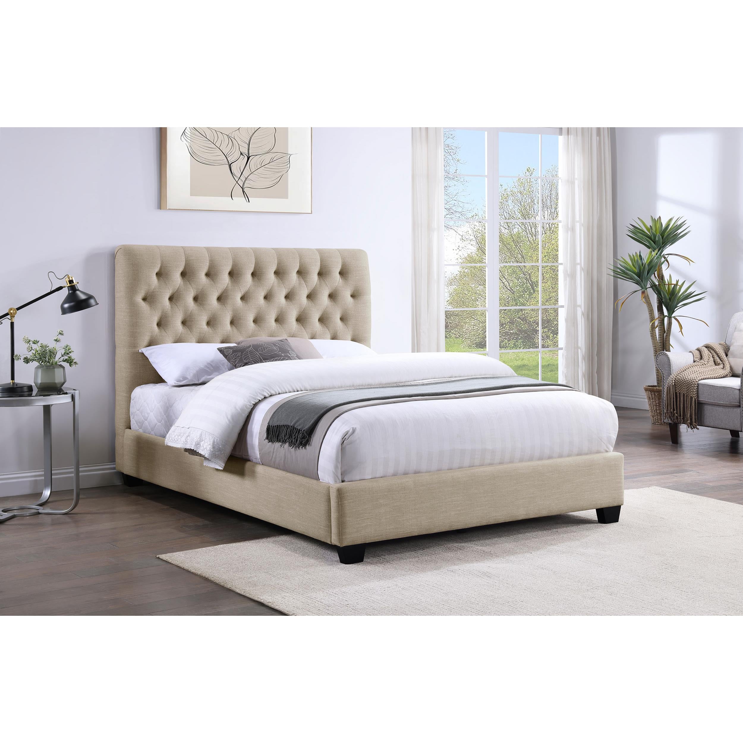 Diamond Modern Furniture COA Chloe Queen Upholstered Platform Bed 300007Q IMAGE 4