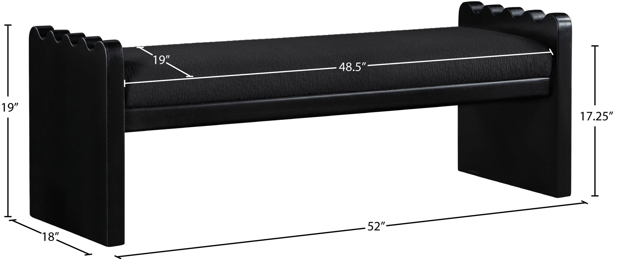 Sonia - Bench With Black Base