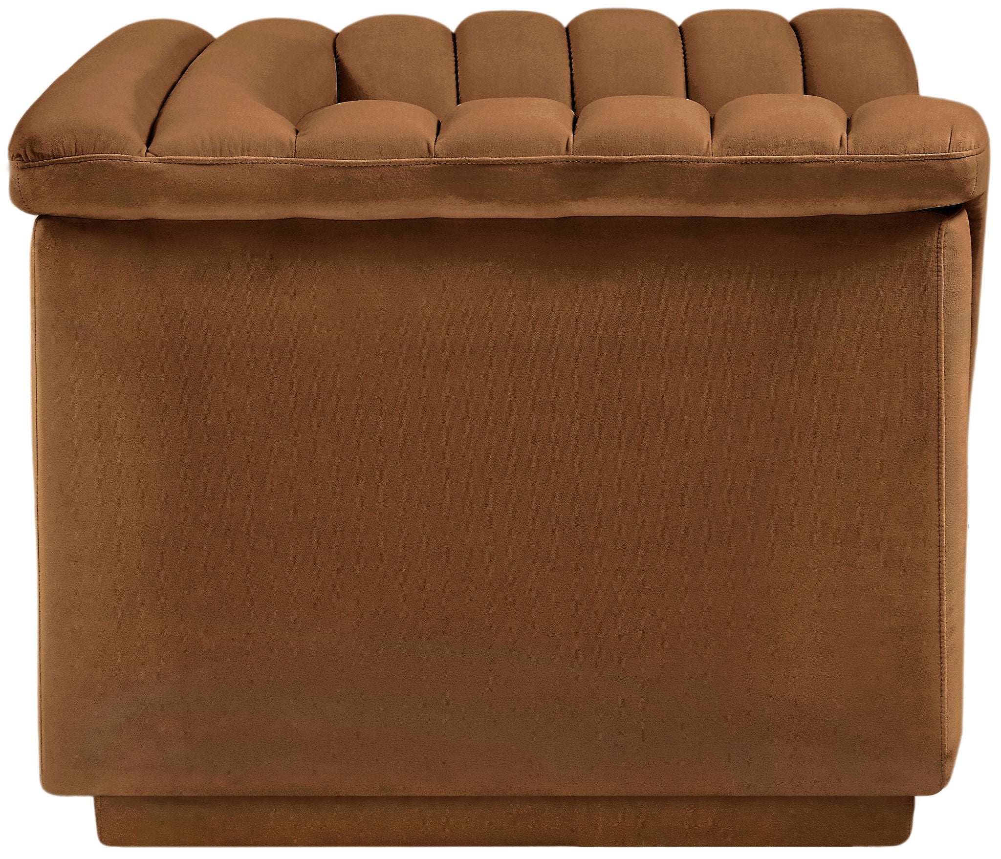 Cascade - Velvet Chair - Saddle