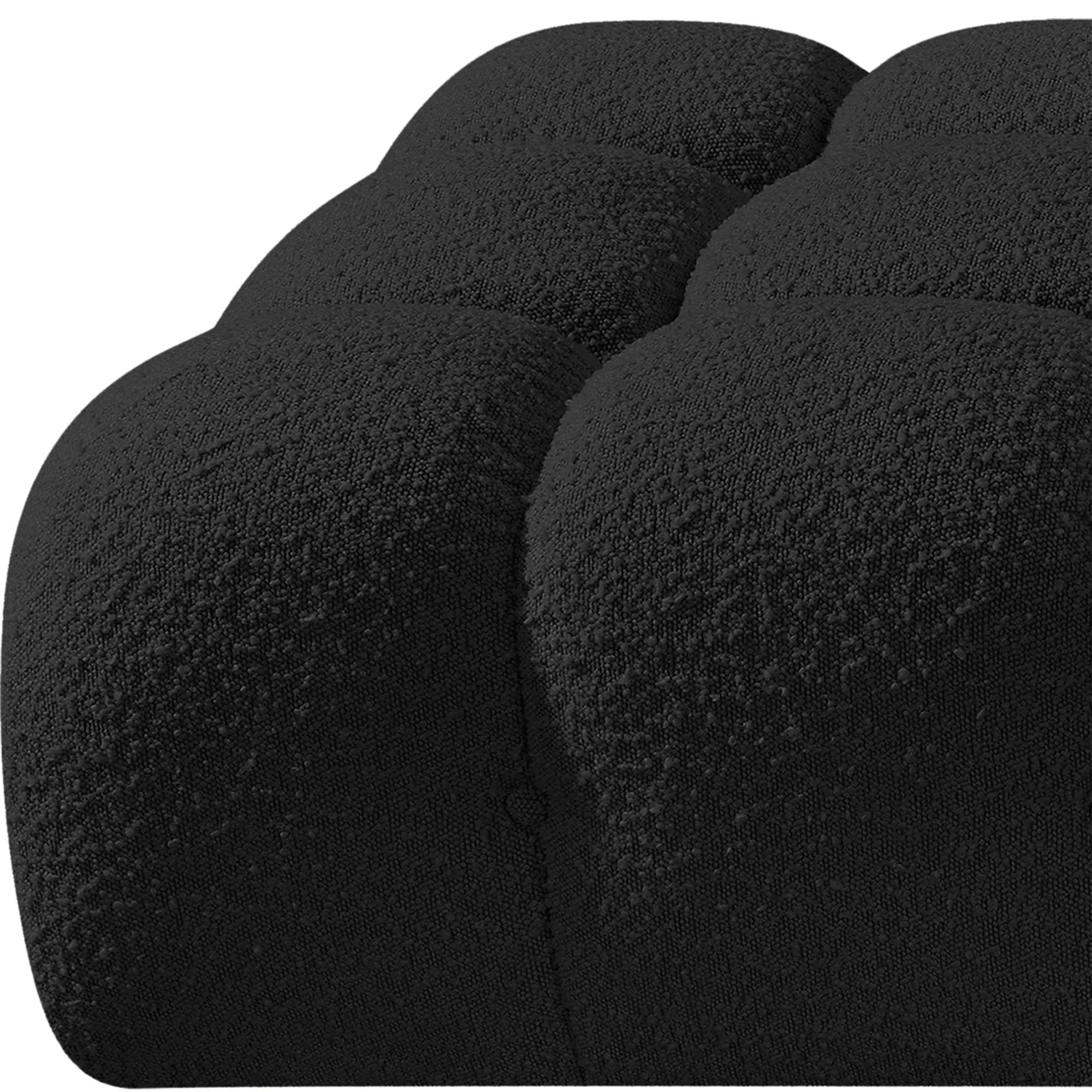 Ames - 4 Piece Boucle Upholstered Modular Sofa With 2 Backless Seats