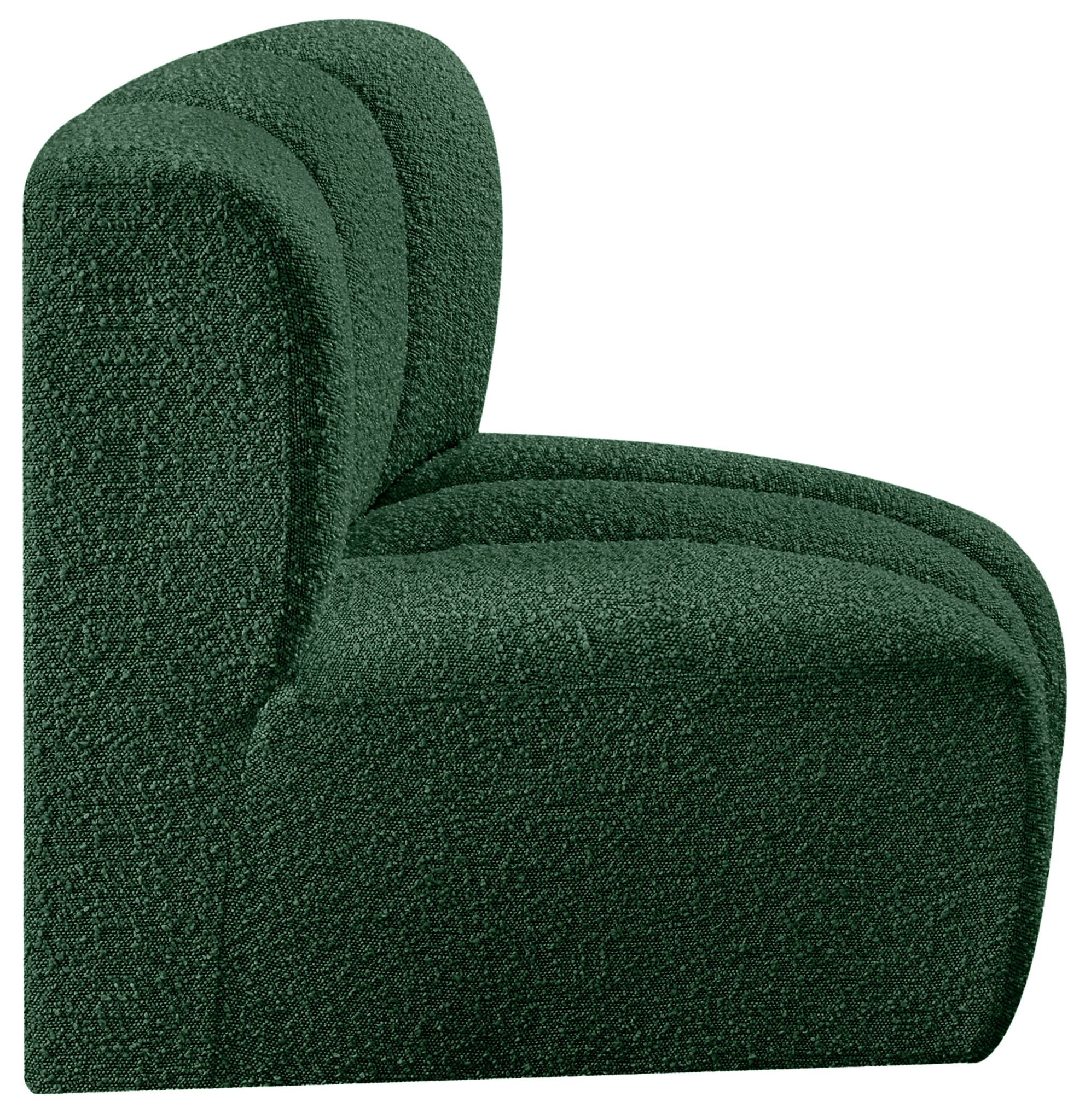 Arc - Boucle Fabric Curved Corner Chair