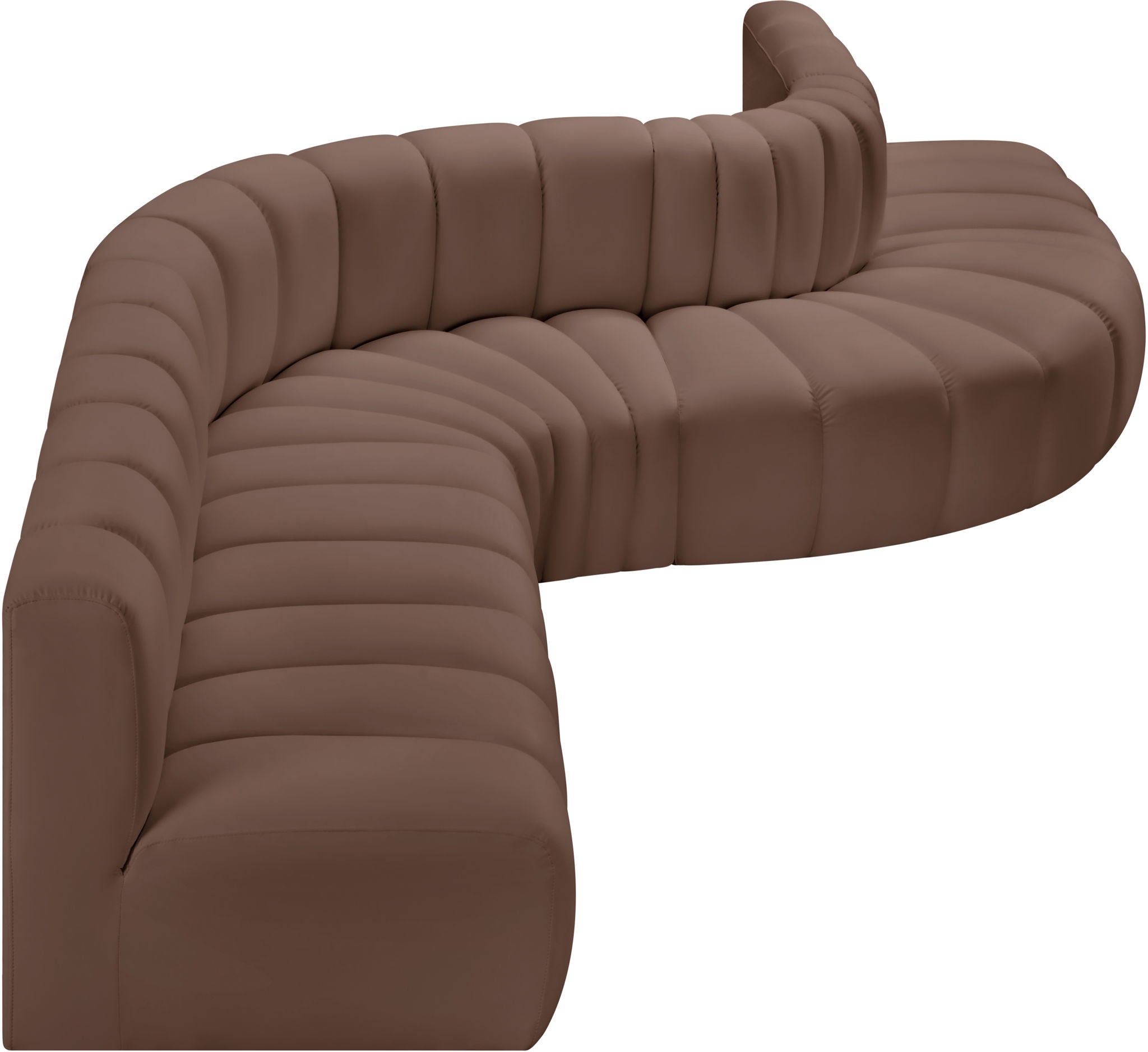 Arc - Faux Leather 7 Piece Modular Sofa