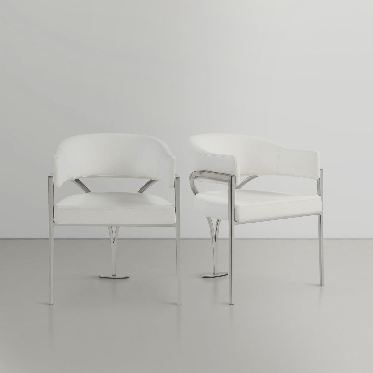 Madelyn - Dining Chair (Set of 2) - Brushed Chrome