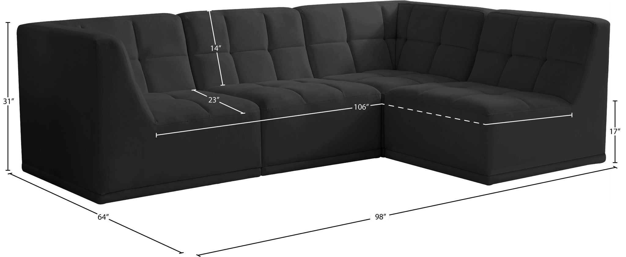 Relax - 4 Piece Modular Sectional