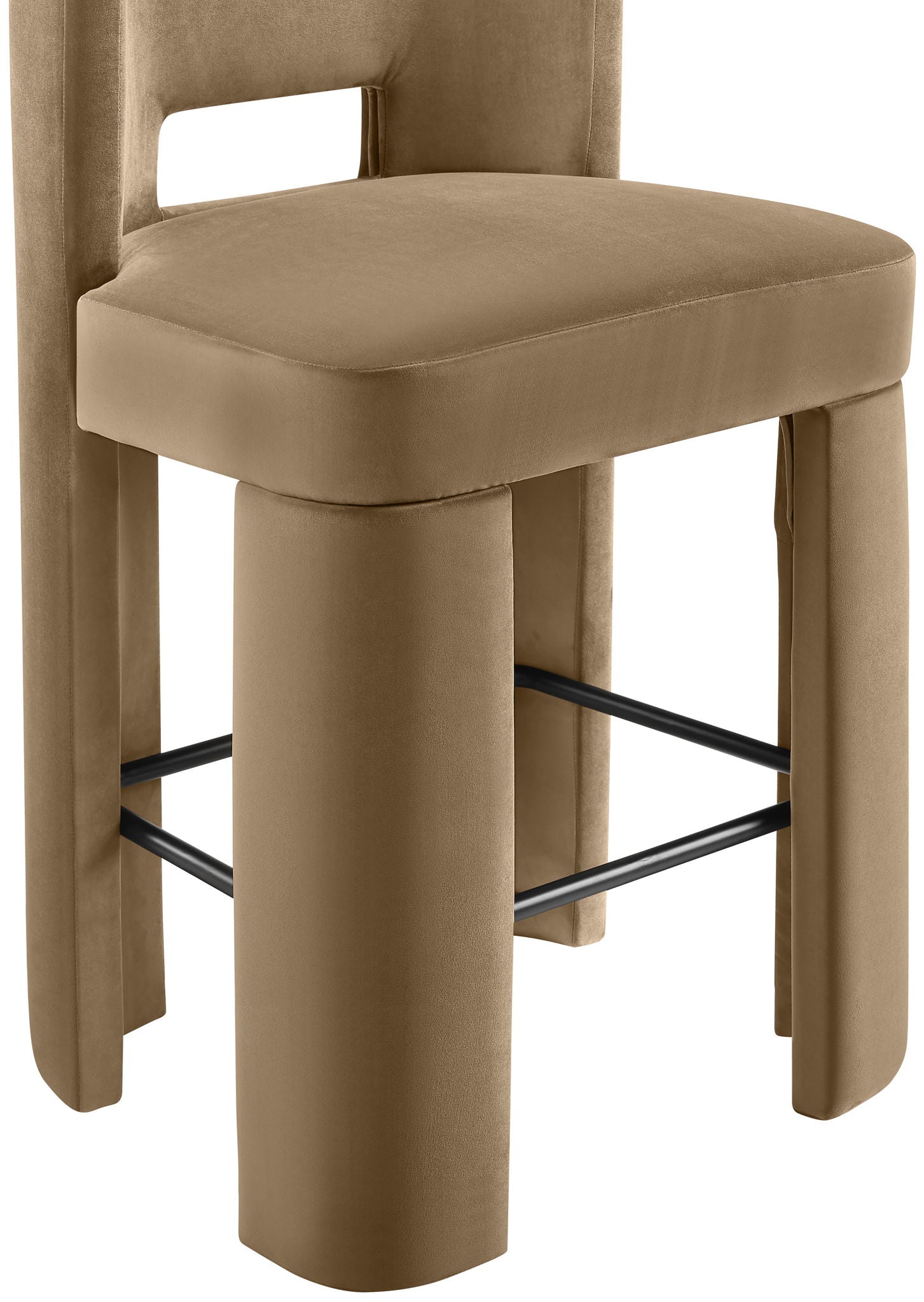 Zuno - Velvet Performance Fabric Upholstered Bar Stool (Set of 2)