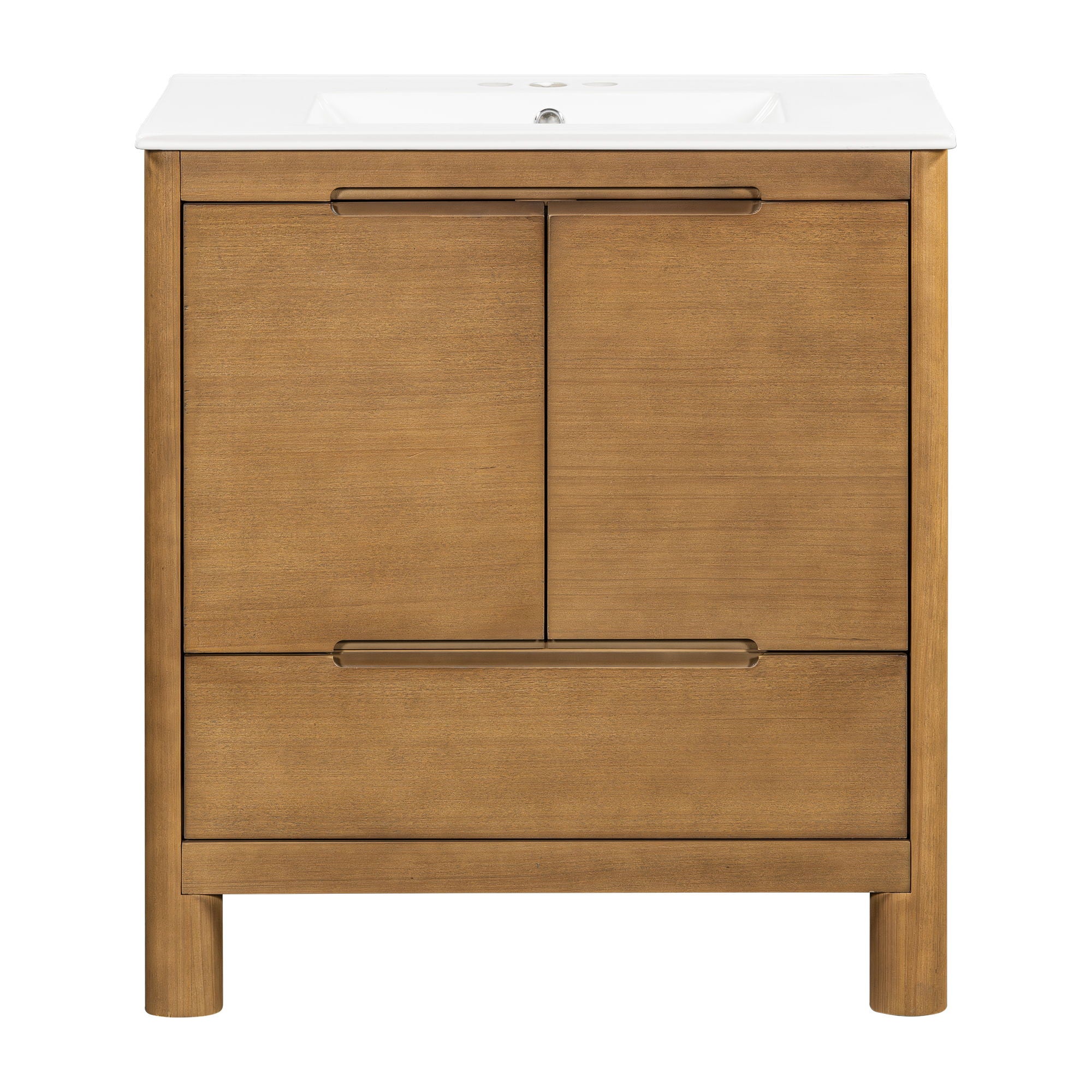 Softened Modern Bathroom Vanity With Sink
