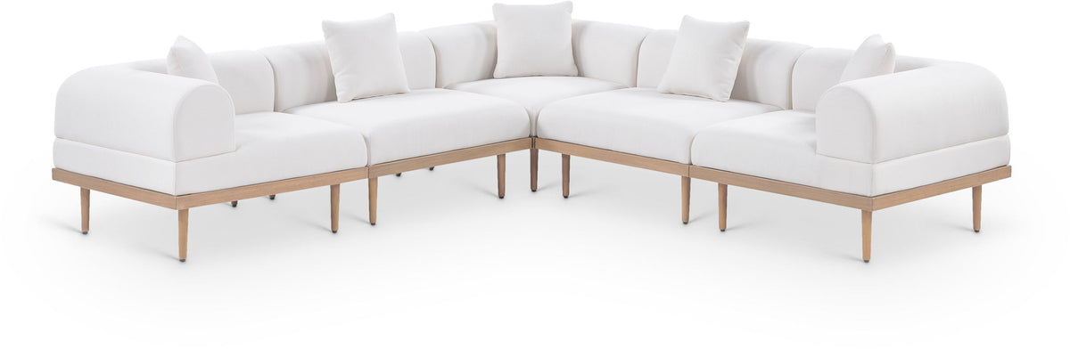 Laguna - 5 Piece 106.5" Upholstered Outdoor Patio Modular Sectional
