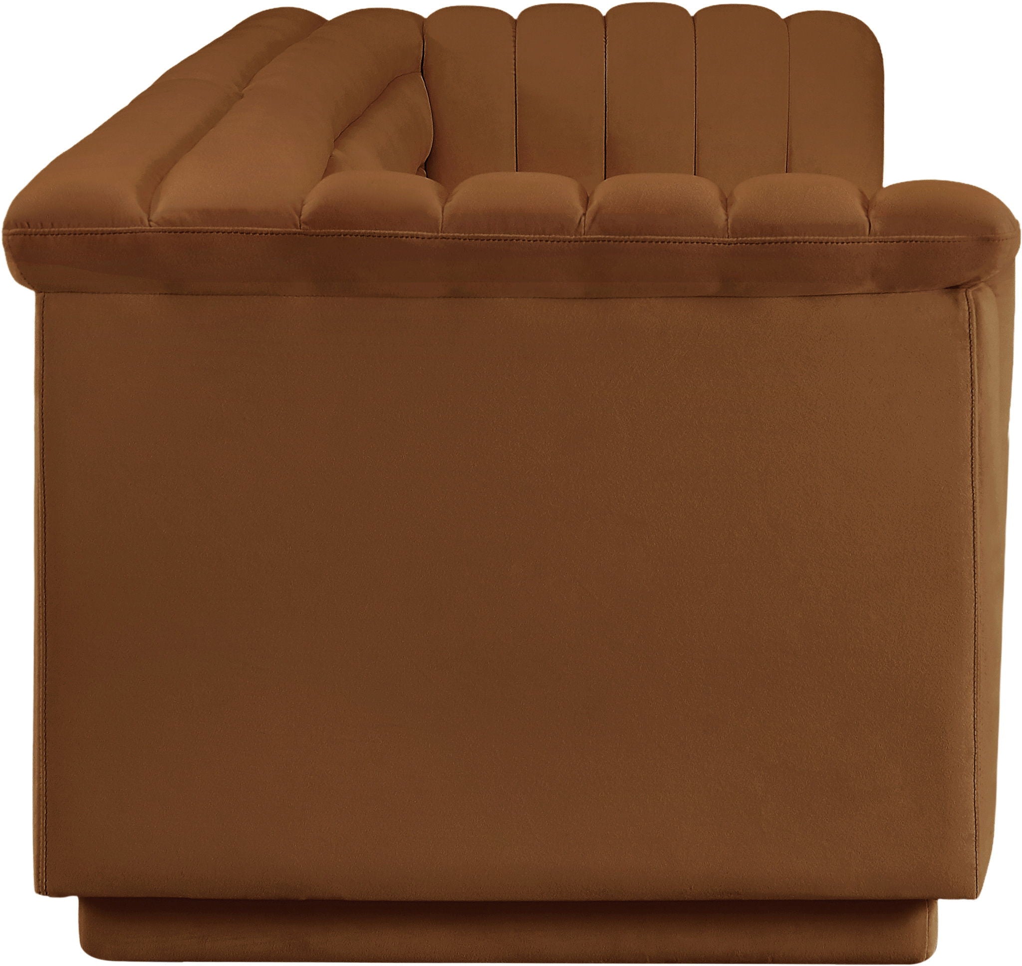 Cascade - Velvet Modular Sofa - Saddle