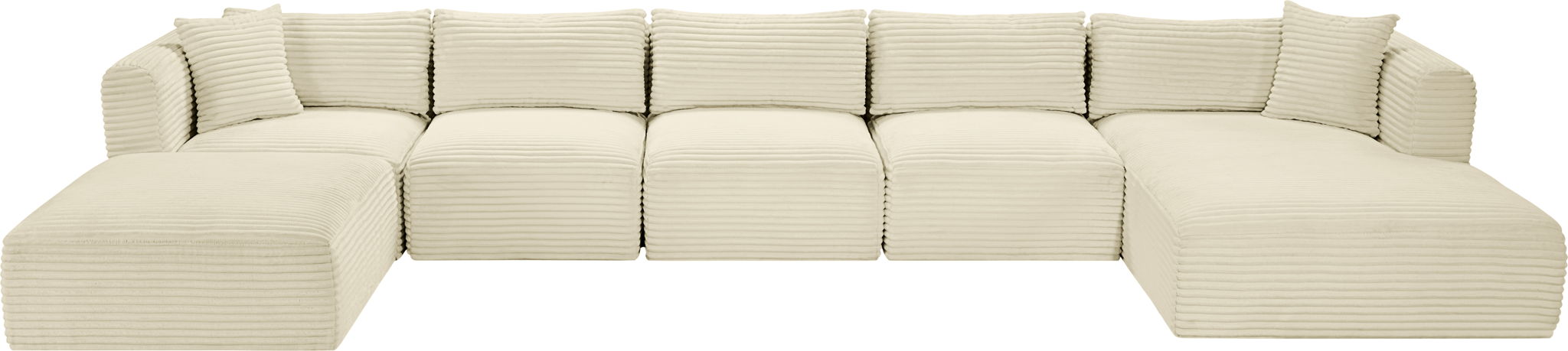 Shaggy - 6 Piece Modular Sectional With Chaise And Ottoman
