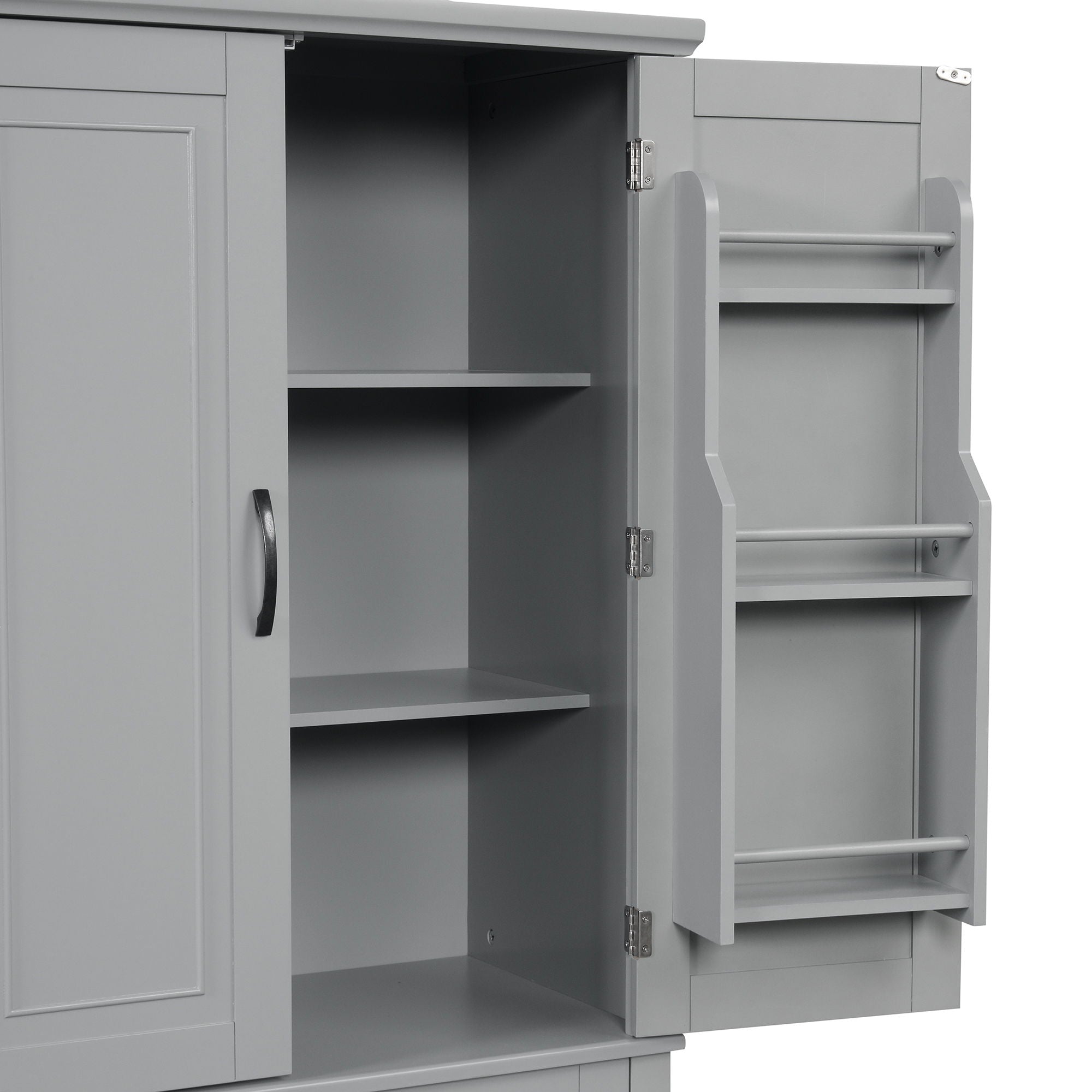 Bathroom Storage Cabinet With Doors And Drawer, Adjustable Shelf