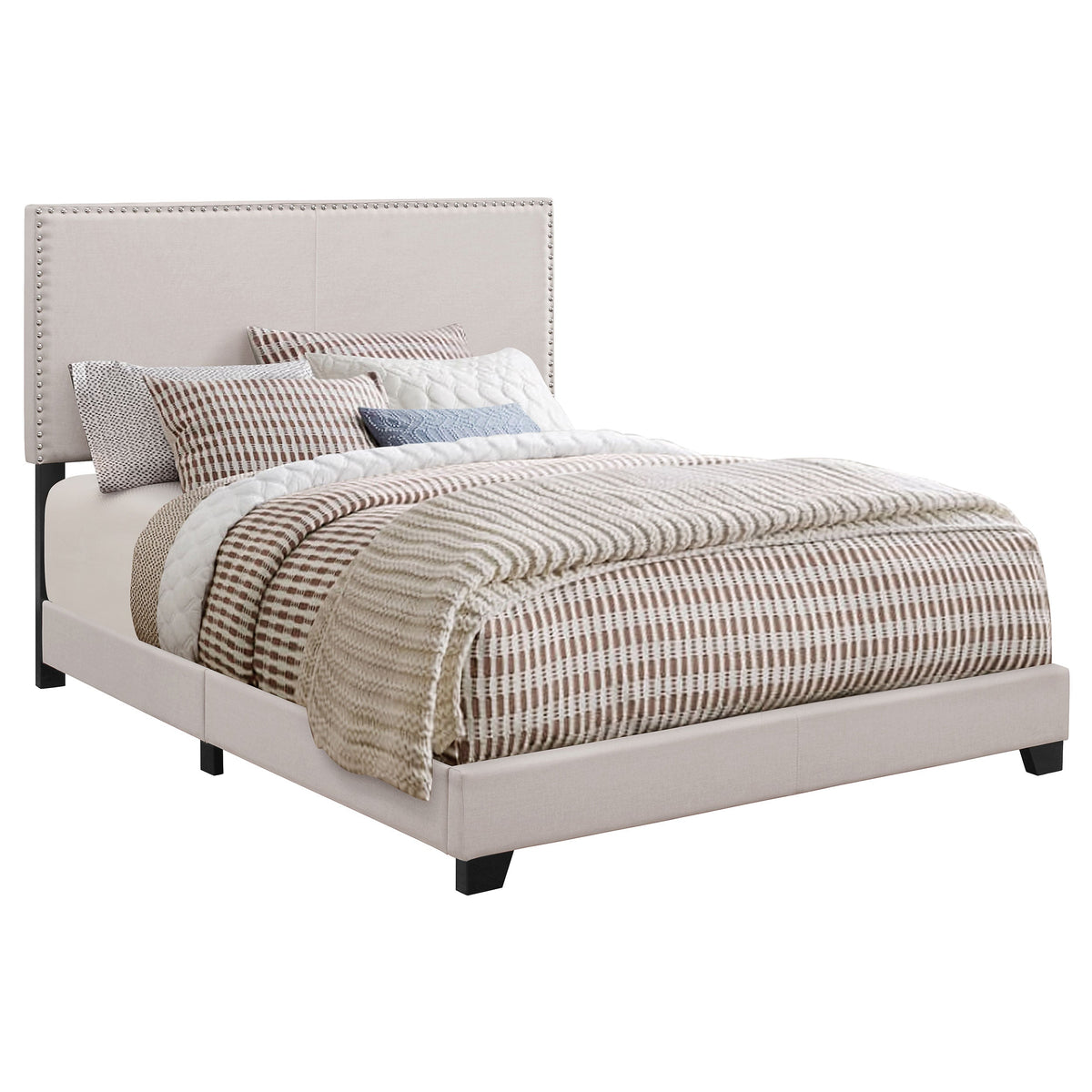 Boyd Upholstered Panel Bed Ivory