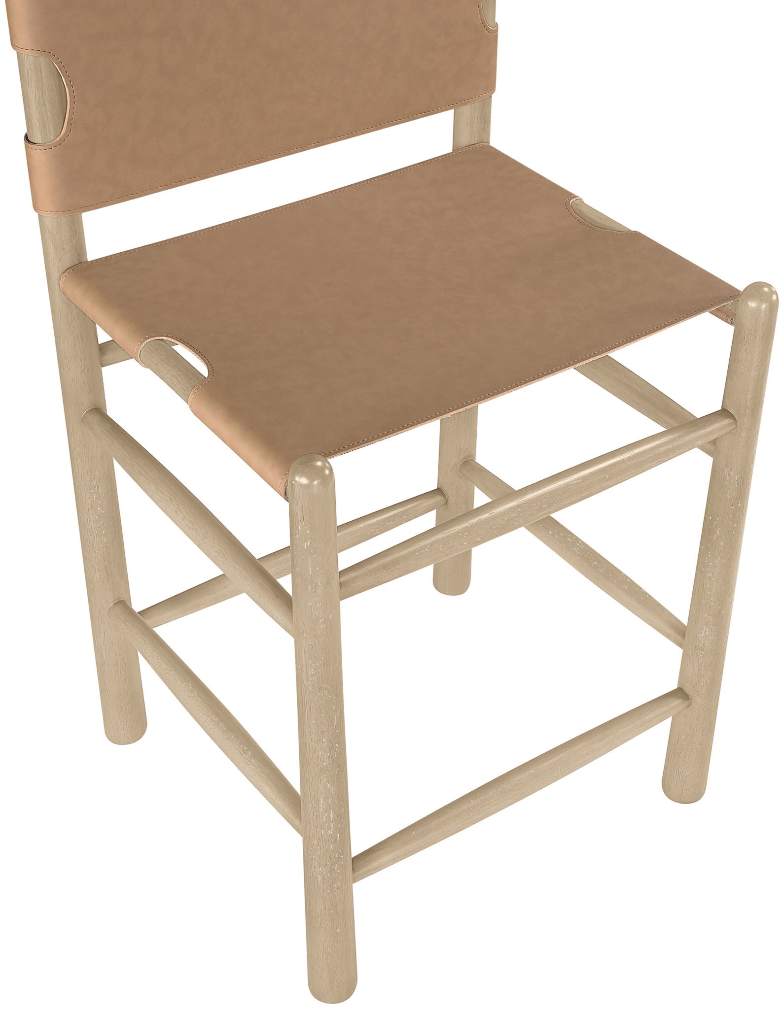 Santos - Upholstered Counter Stool With Stained Natural Base