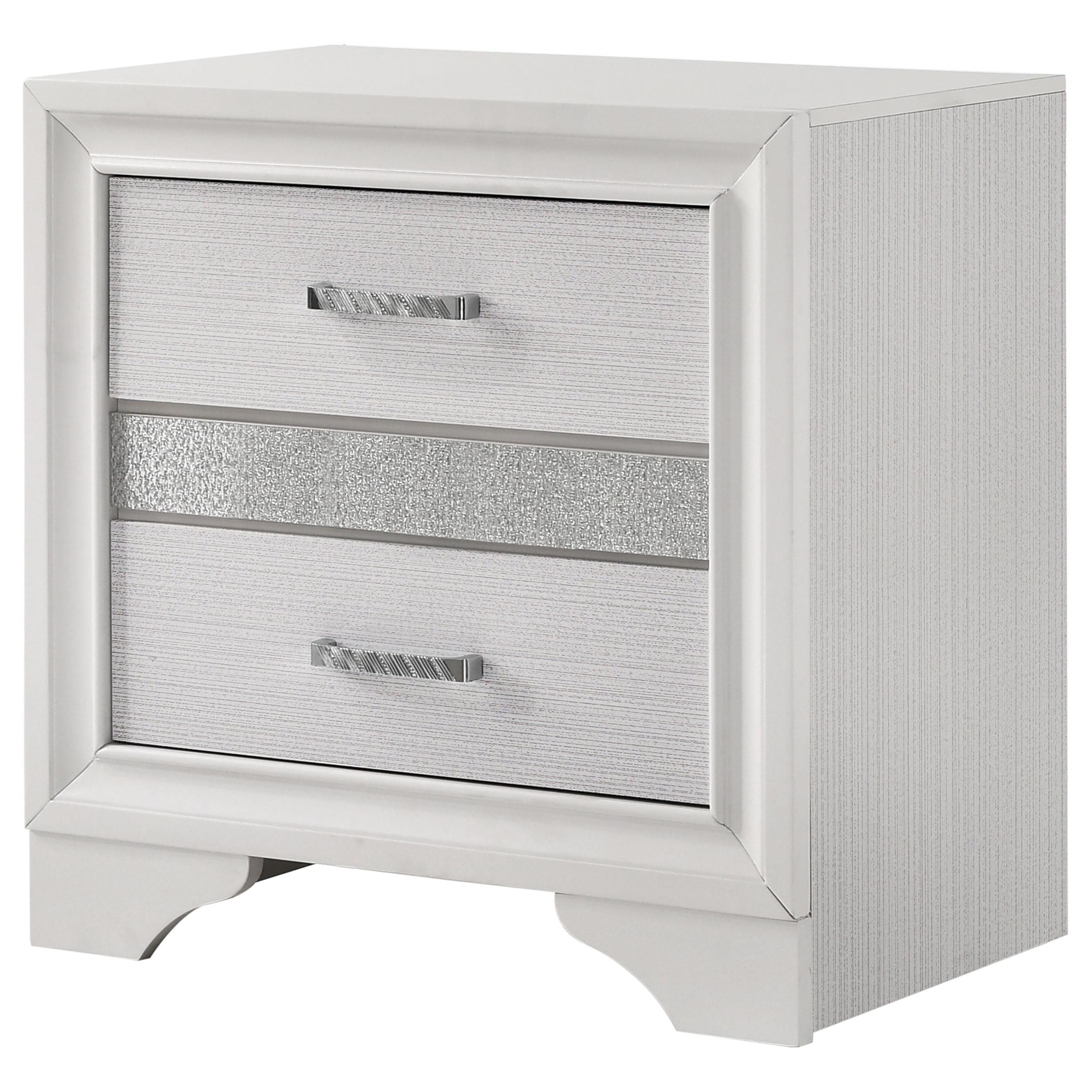 Diamond Modern Furniture COA Miranda 2-Drawer Nightstand 205112 IMAGE 3