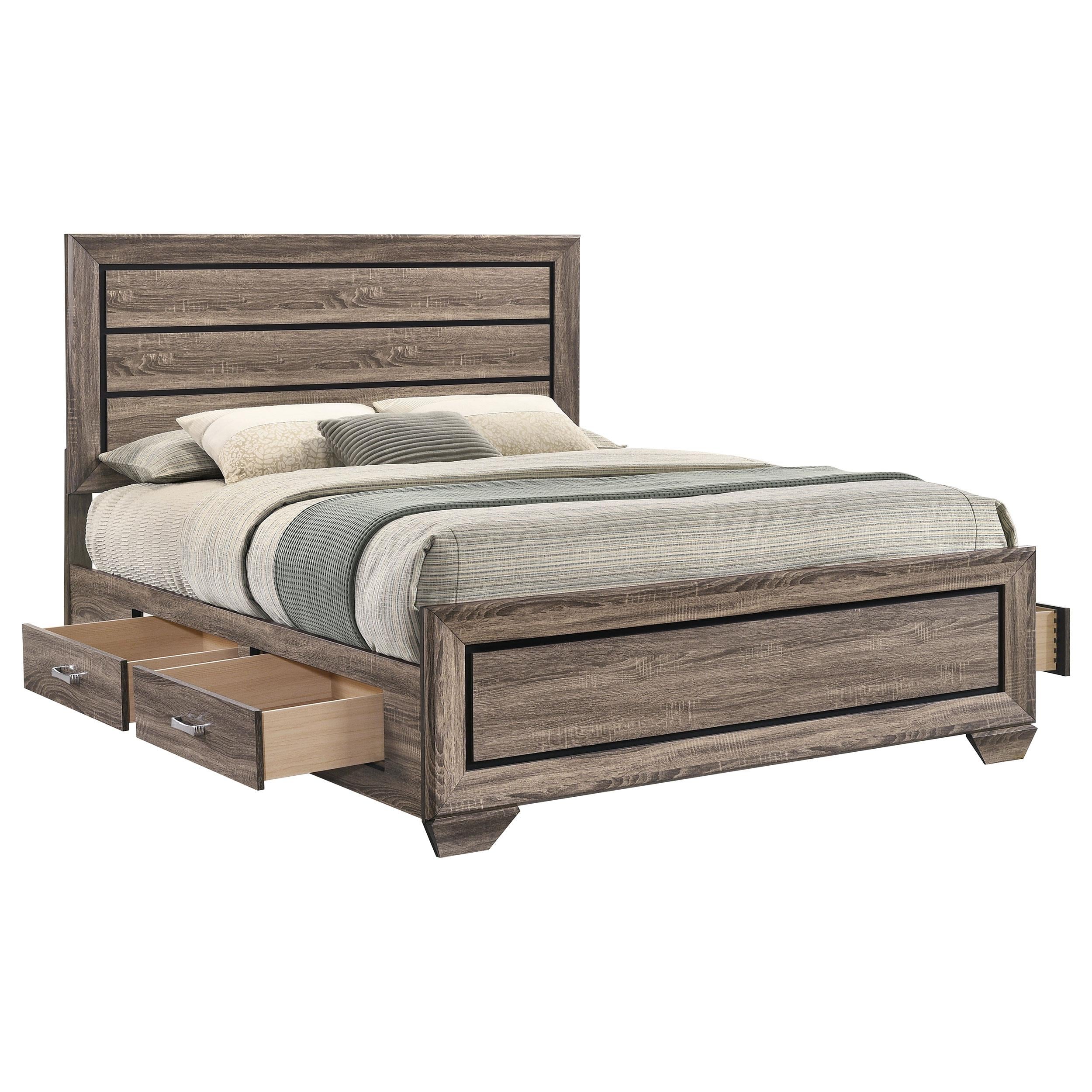 Diamond Modern Furniture COA Kauffman Queen Panel Bed with Storage 204190Q IMAGE 4