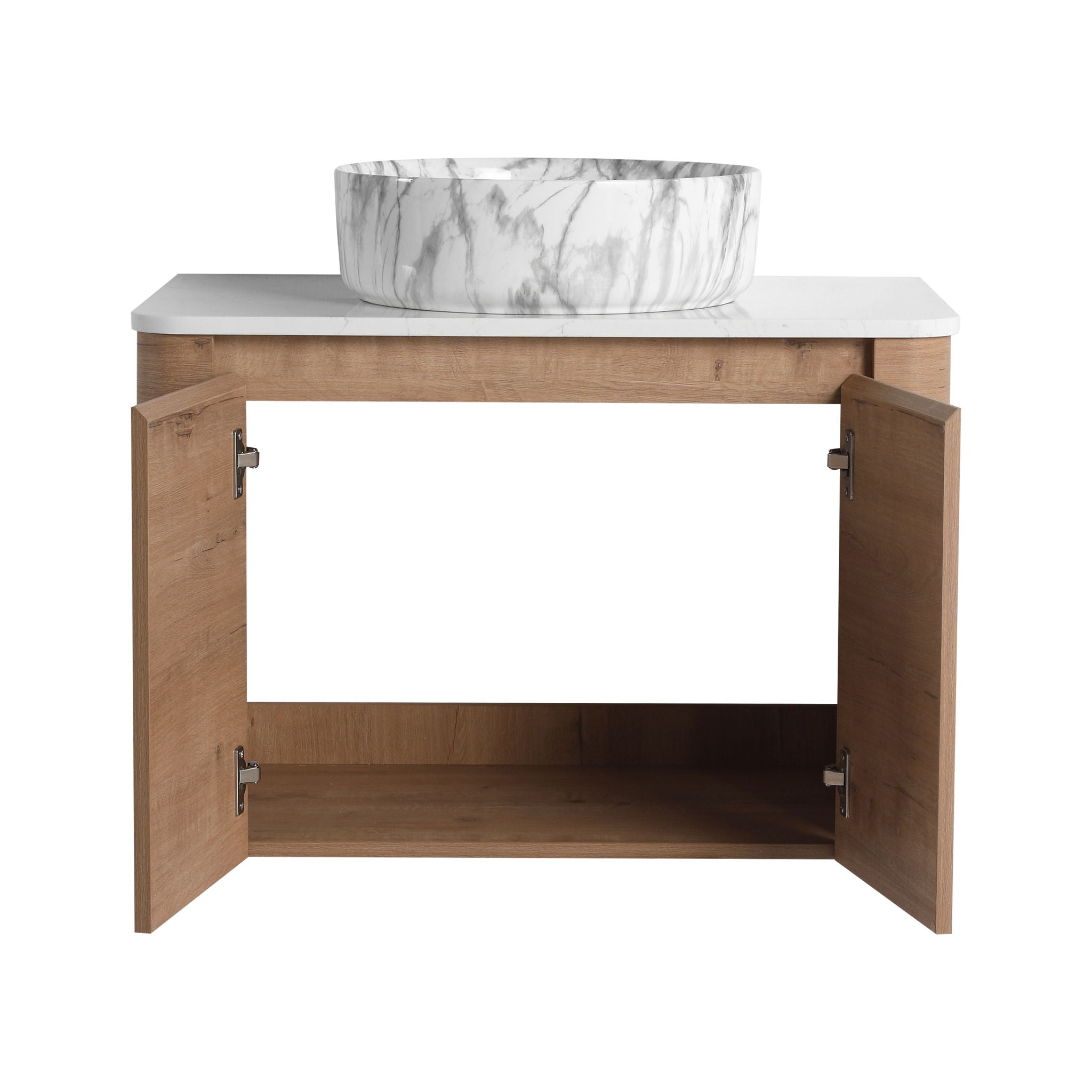 Wall Mounted Bathroom Vanity With Art Sink & 1 Soft Close Door