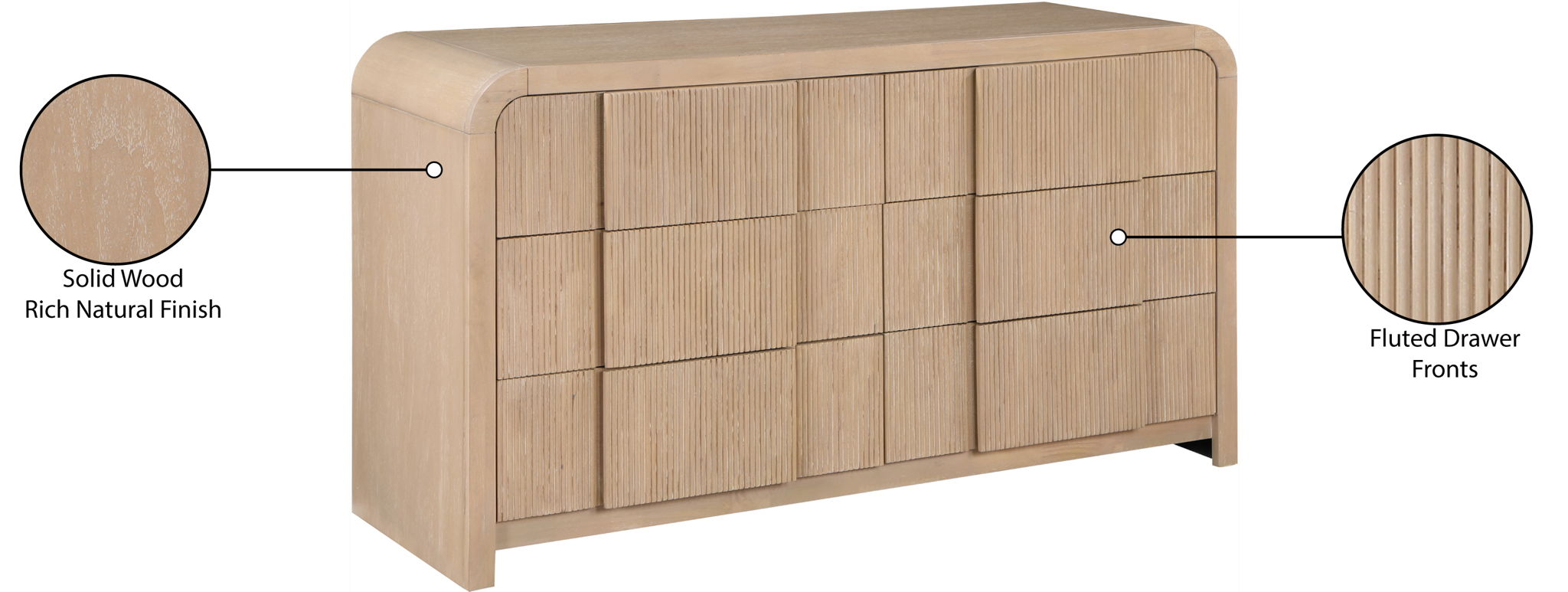 Fluted - Dresser