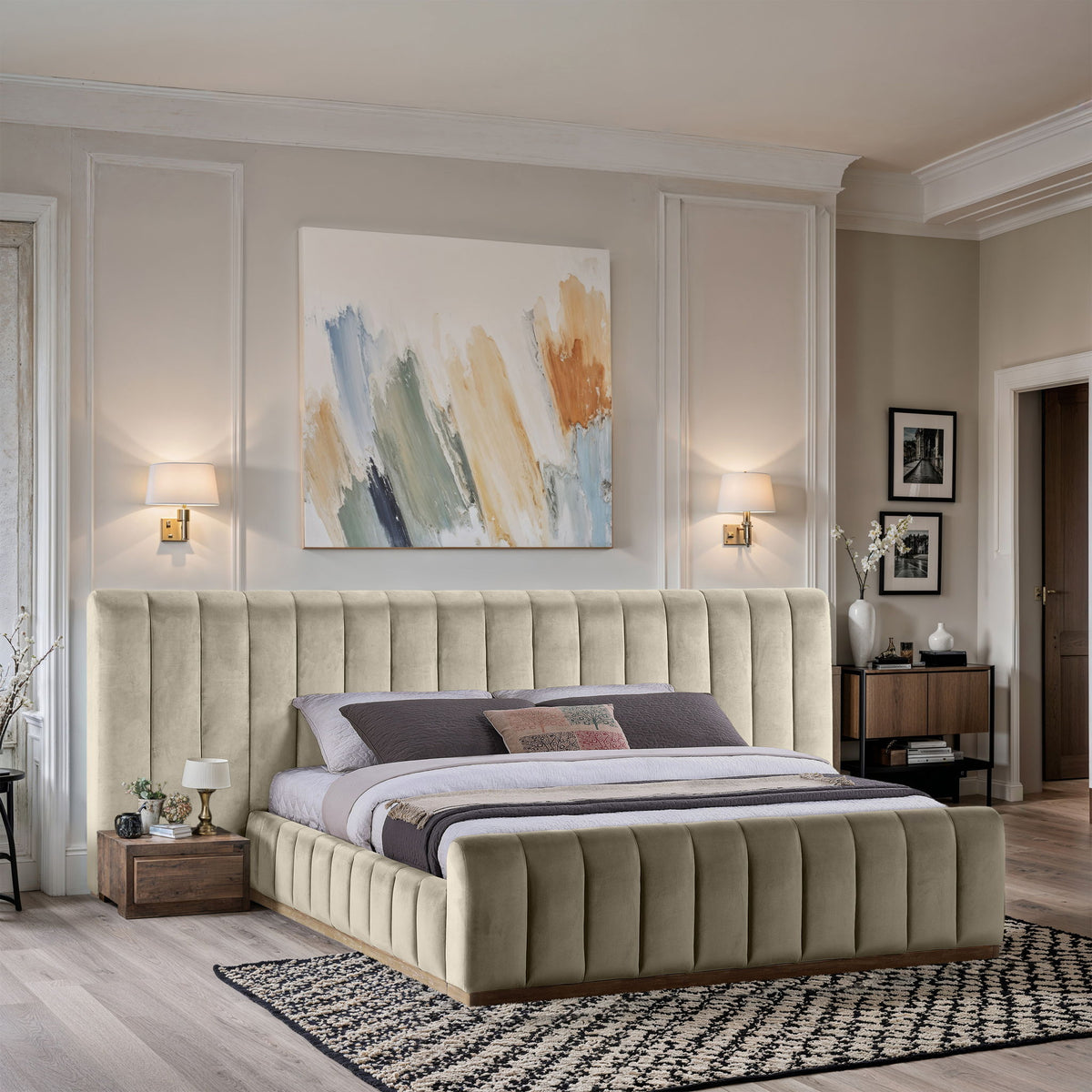 Amara - Velvet Upholstered Bed