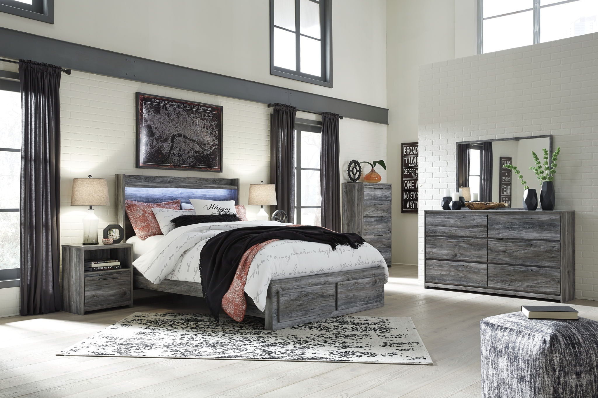Baystorm - One Drawer Night Stand - Gray