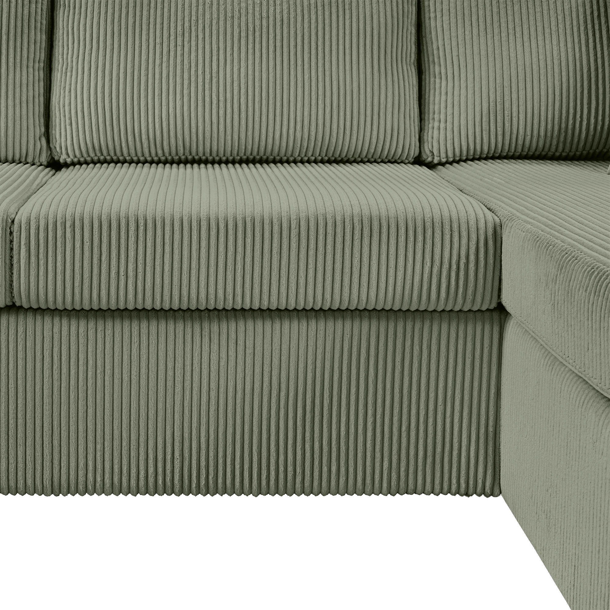 Oversized Sectional U-Shaped Sofa With Chaise Lounge And Three Soft Throw Pillows