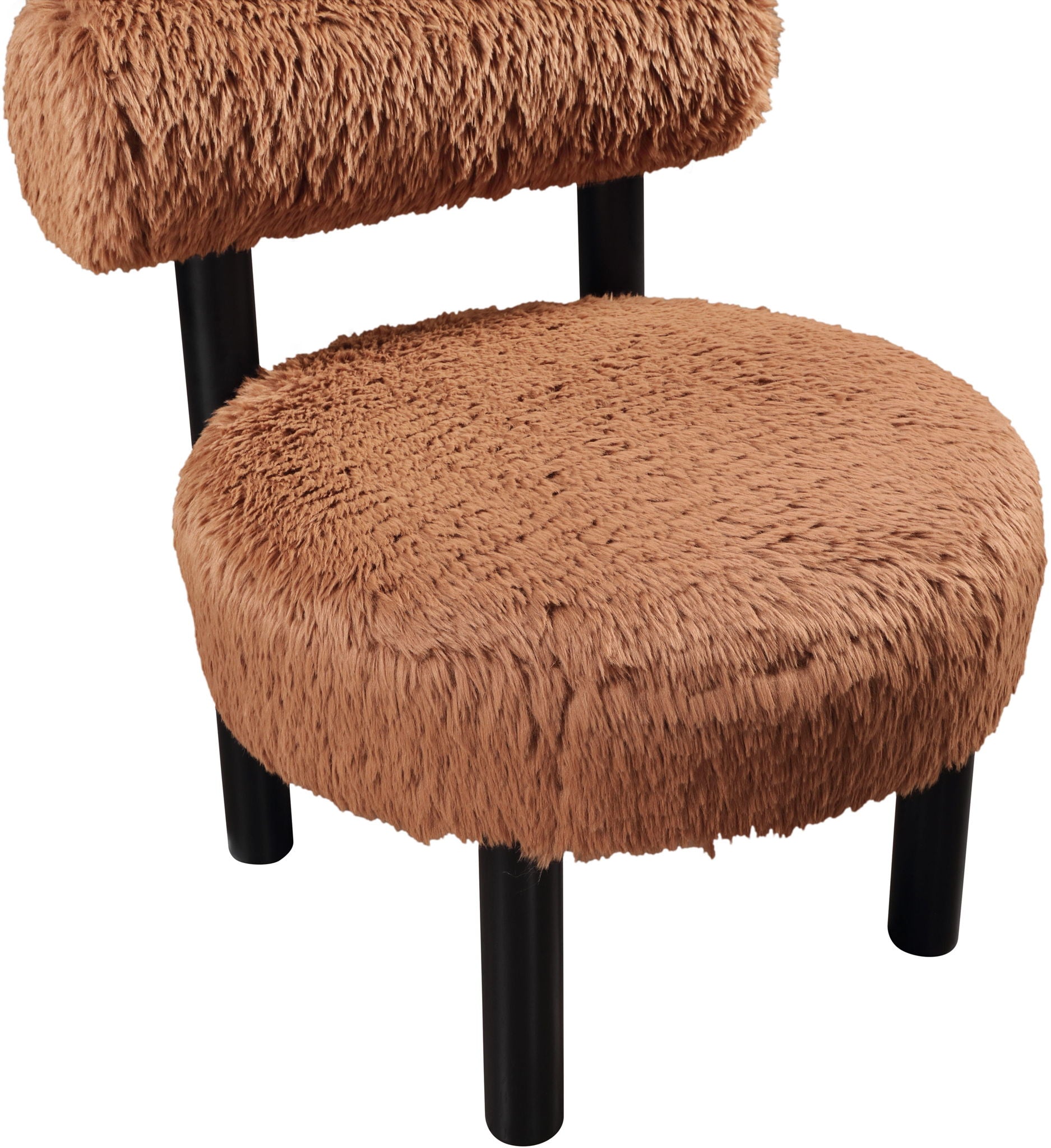 Ambre - Vegan Shearling Fabric Upholstered Accent Chair