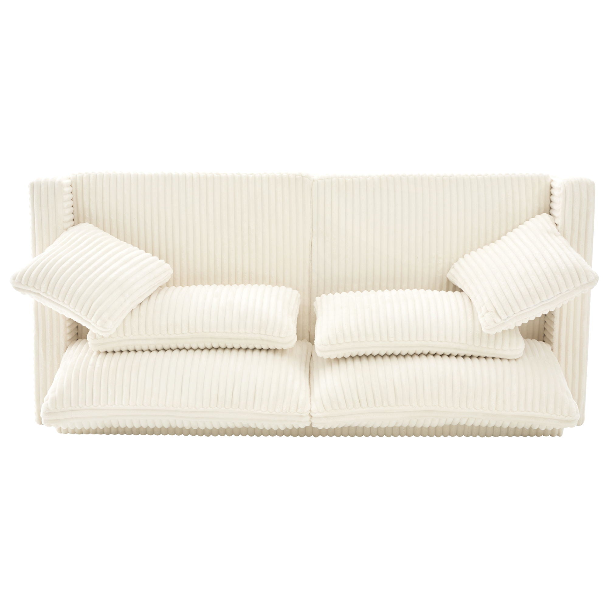 Modern Loveseat Sofa With 4 Pillows