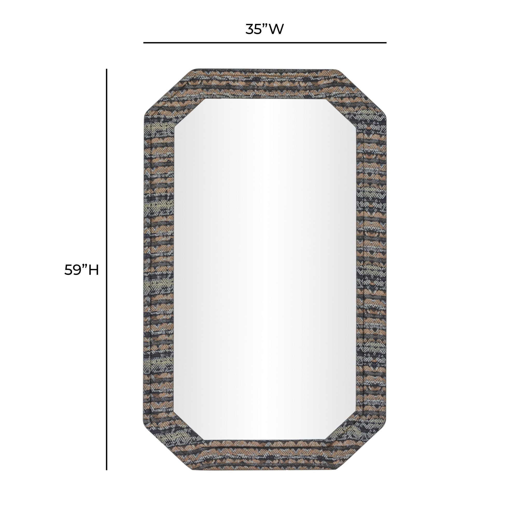 Charlene - 35" x 59" Jewel Wall Mirror - Apex Print