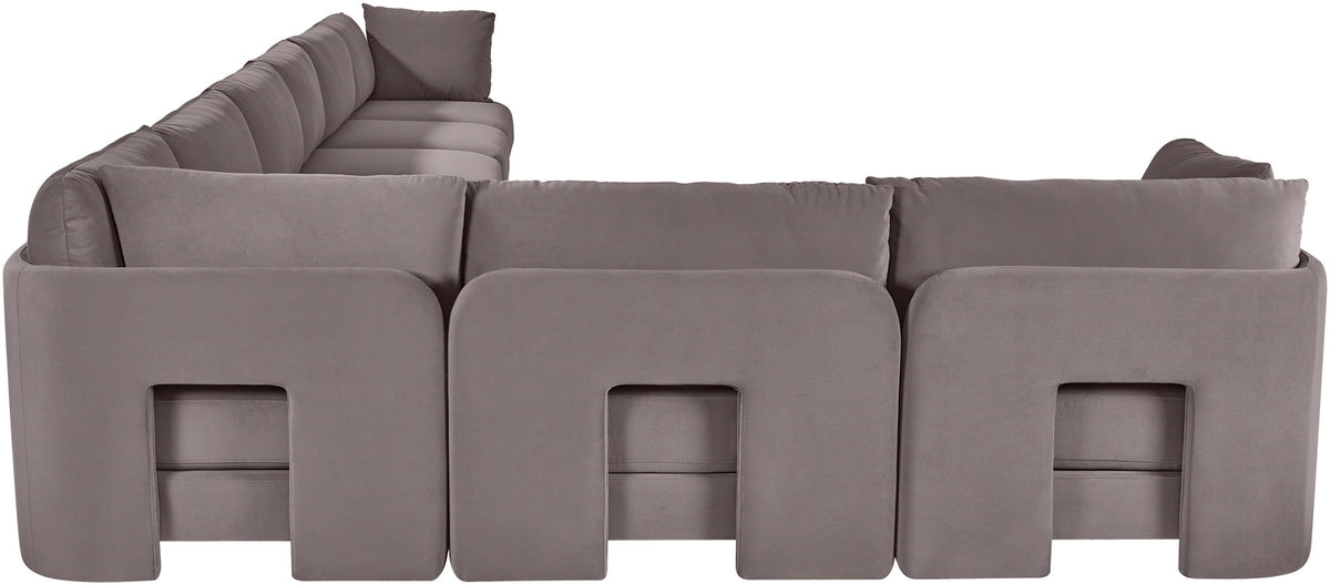 Hammond - Velvet Performance Fabric Upholstered 8 Piece L-Shaped Sectional