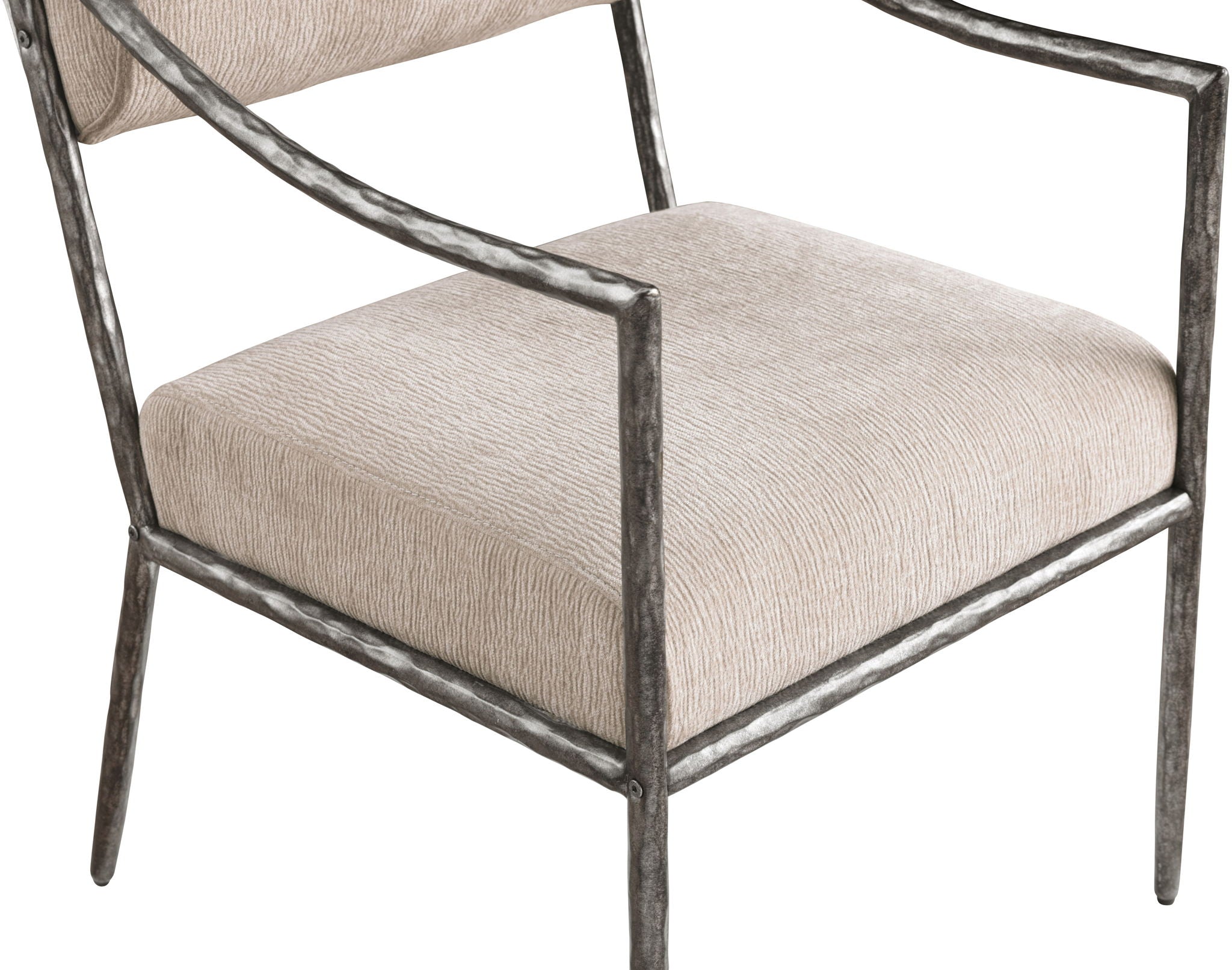 Bastille - Upholstered Dining Arm Chair (Set of 2) - Silver Frame