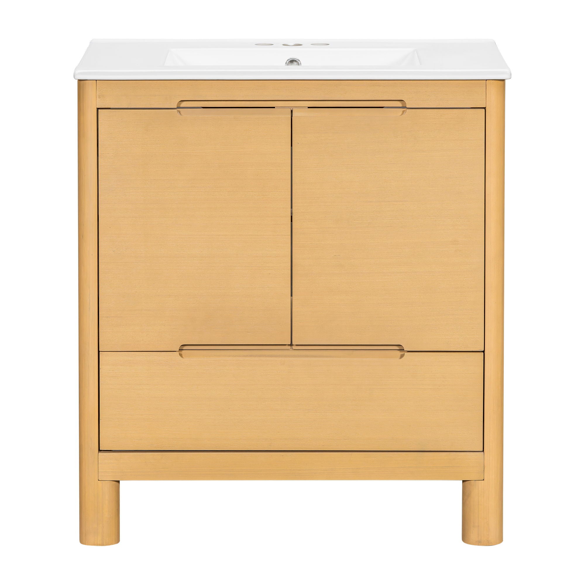 Softened Modern Bathroom Vanity With Sink