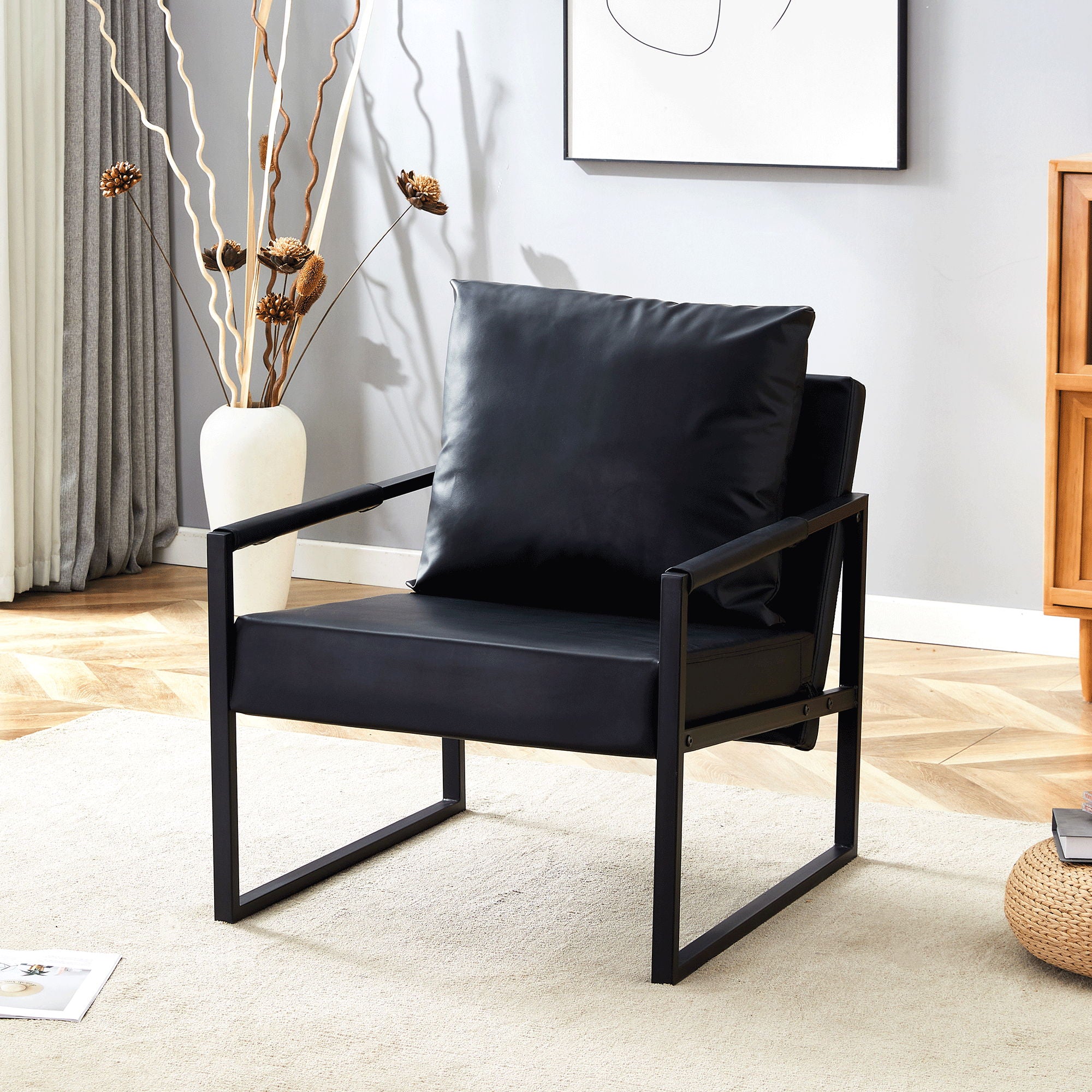 Classic And Metal Frame Sofa, Ergonomically Designed, A Perfect Blend Of Modern And Industrial Styles