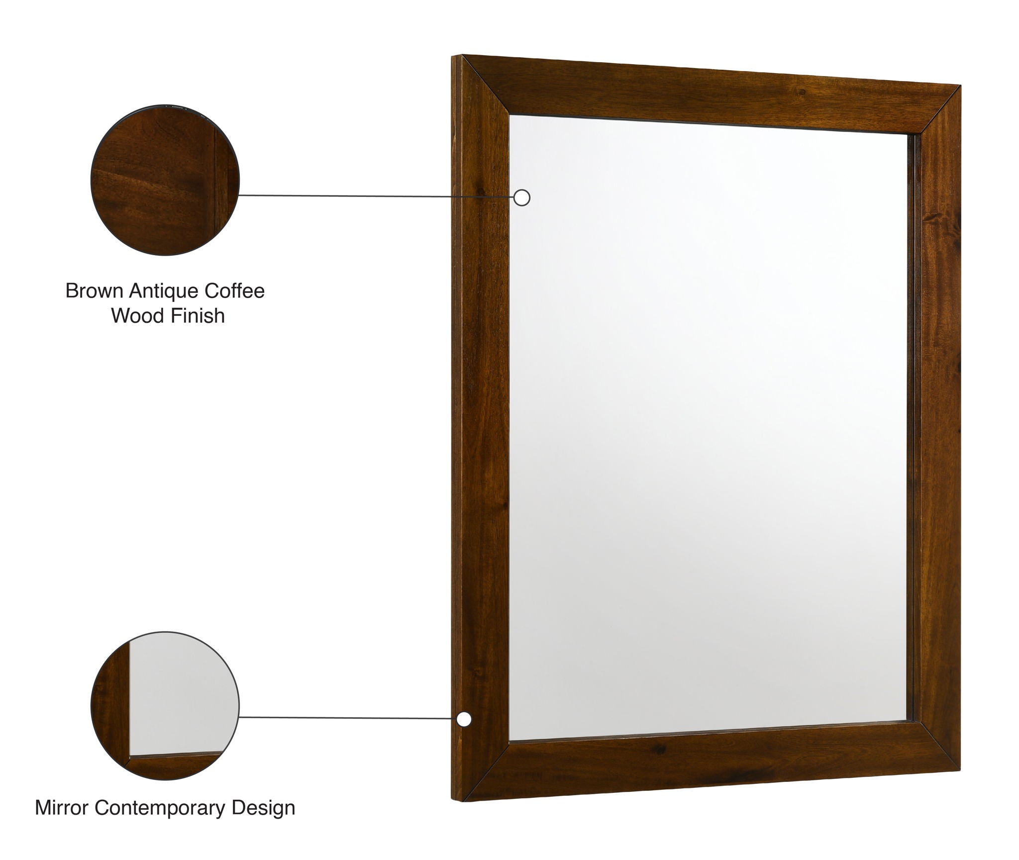 Reed - Mirror - Antique Coffee