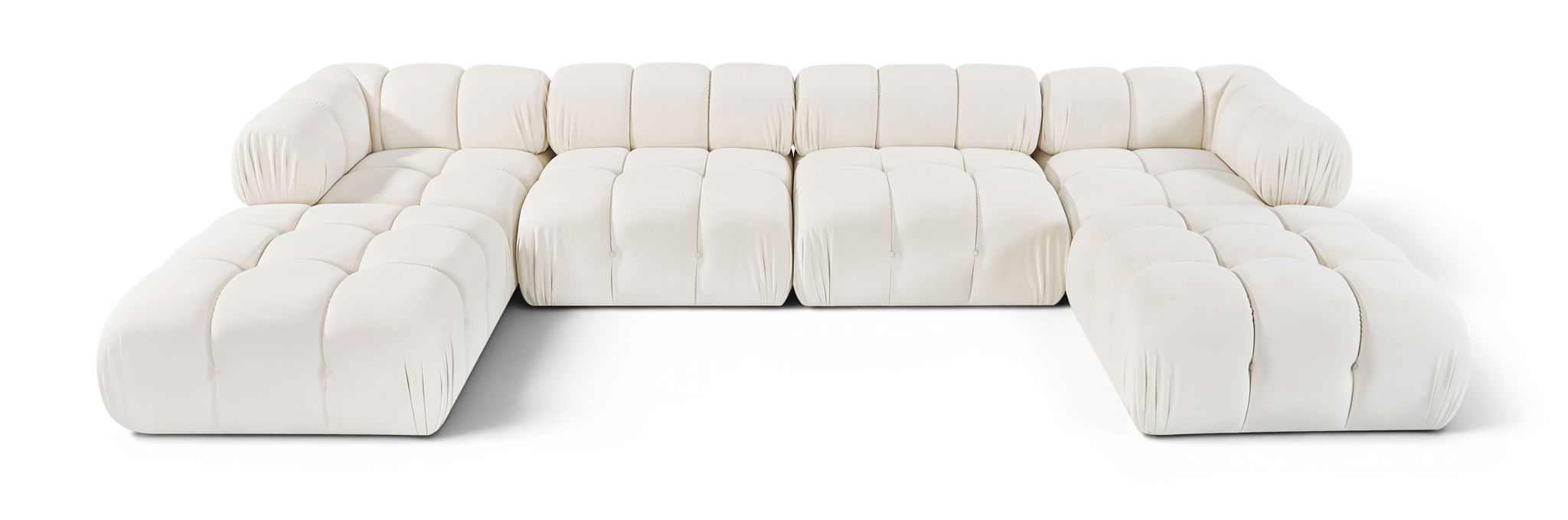 Orin - Velvet 6 Piece Modular Double Chaise Sectional