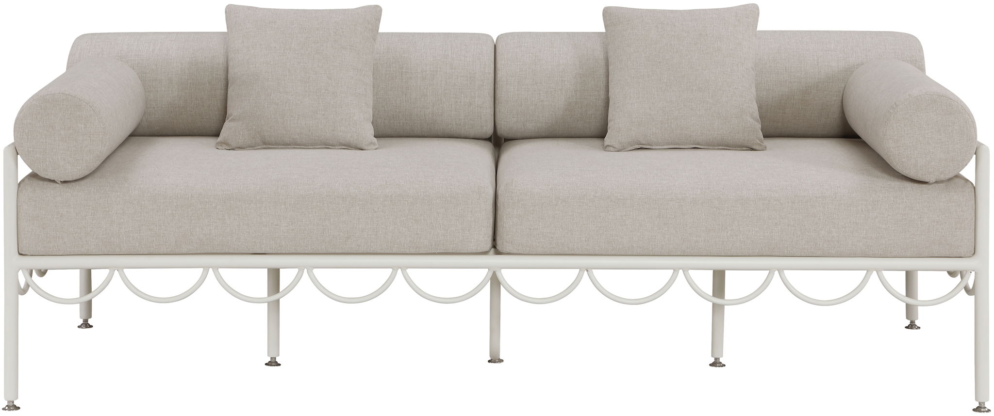 Portofino - Resilient Water Repellent Fabric 85.75" Upholstered Outdoor Patio Sofa