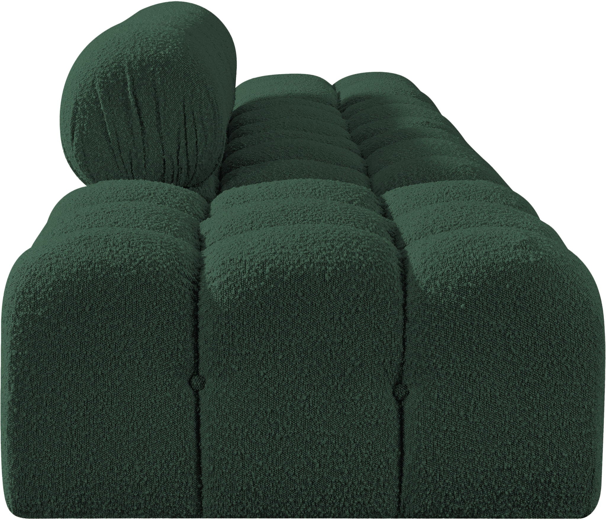 Ames - 4 Piece Boucle Upholstered Modular Sofa With 2 Backless Seats
