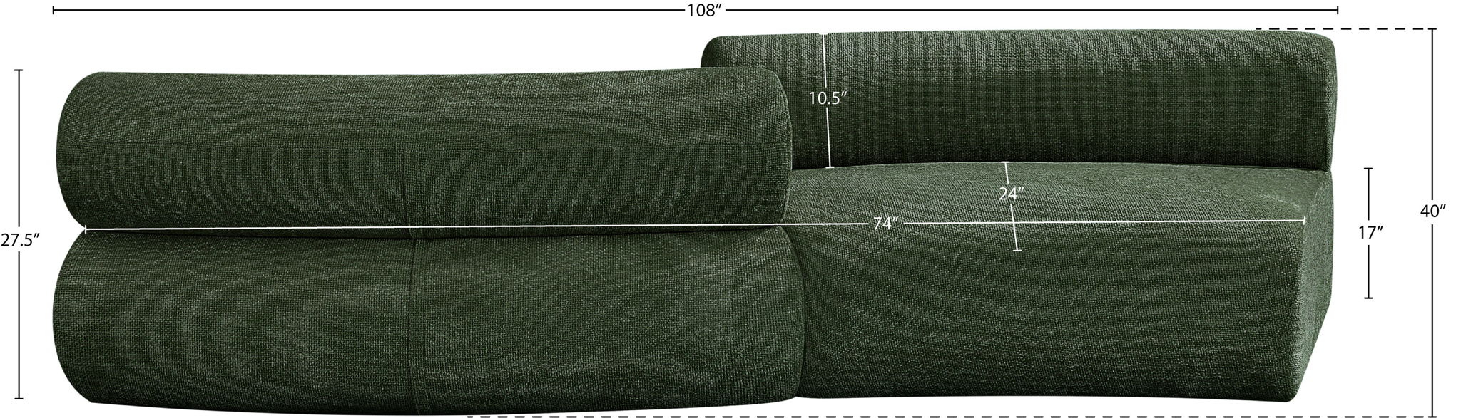 Bale - 2 Piece Curved Modular Sofa