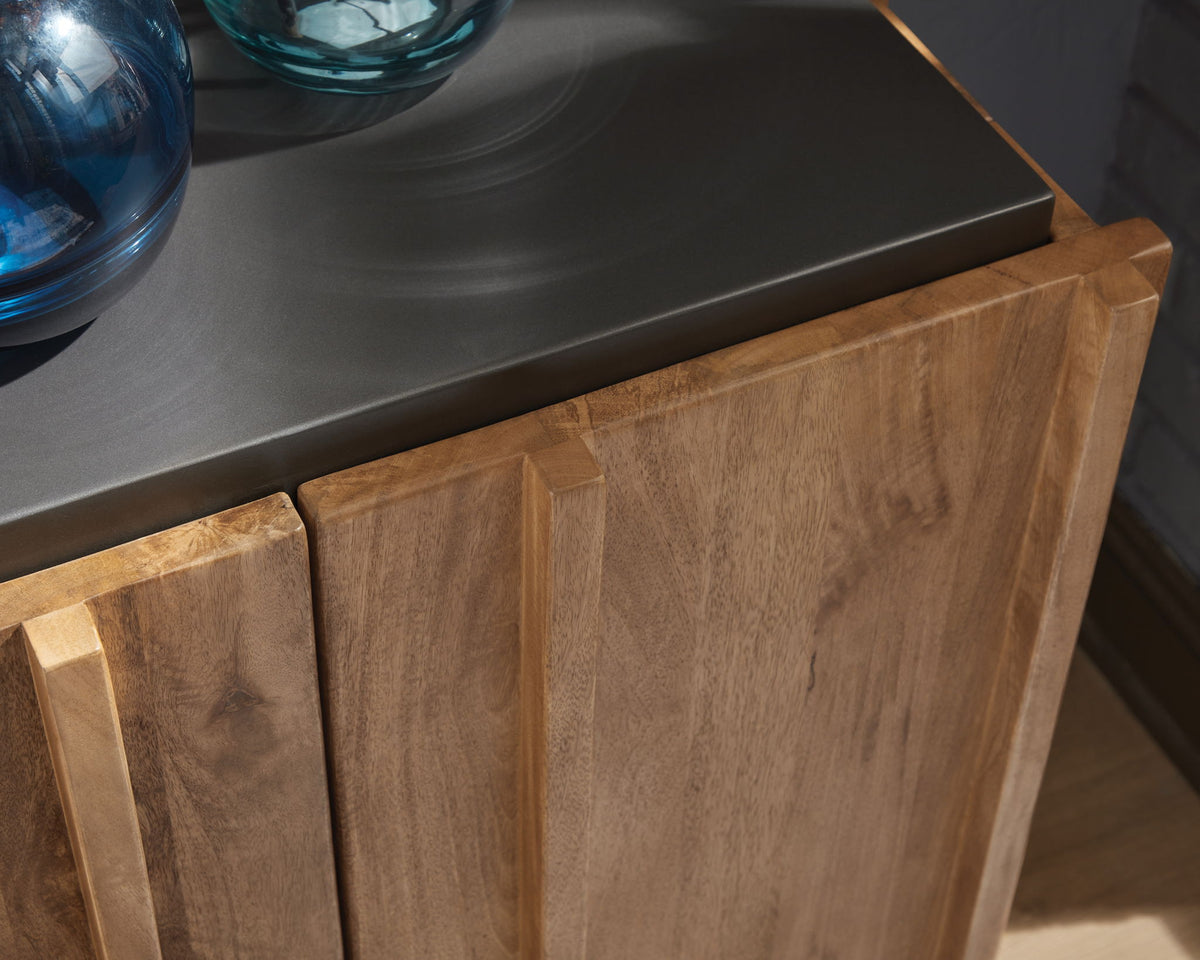 Quintavious - Accent Cabinet - Brown / Charcoal
