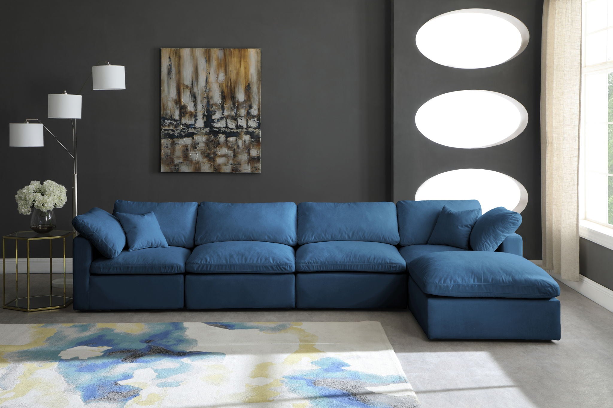 Plush - 5 Piece Modular Sectional