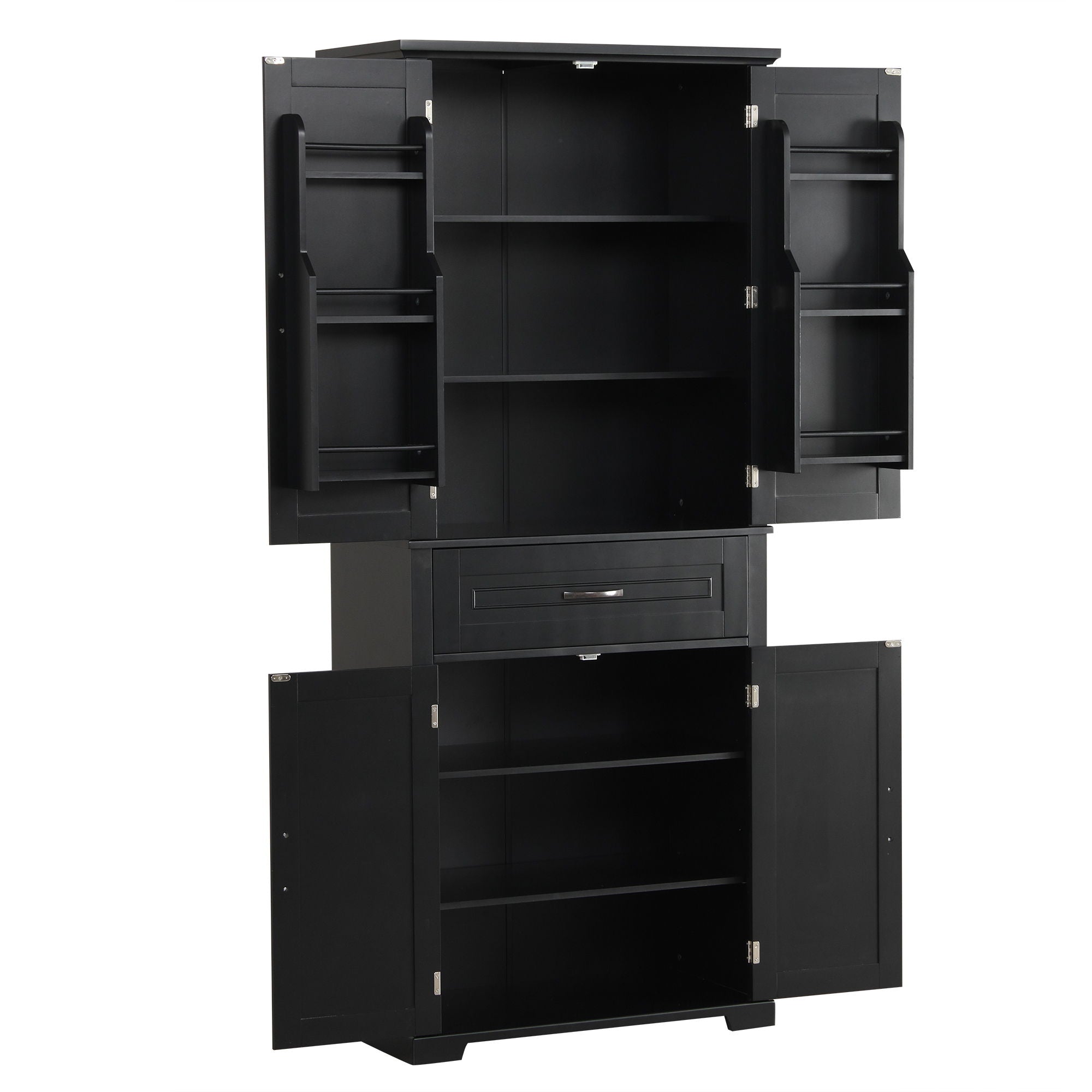 Bathroom Storage Cabinet With Doors And Drawer, Adjustable Shelf