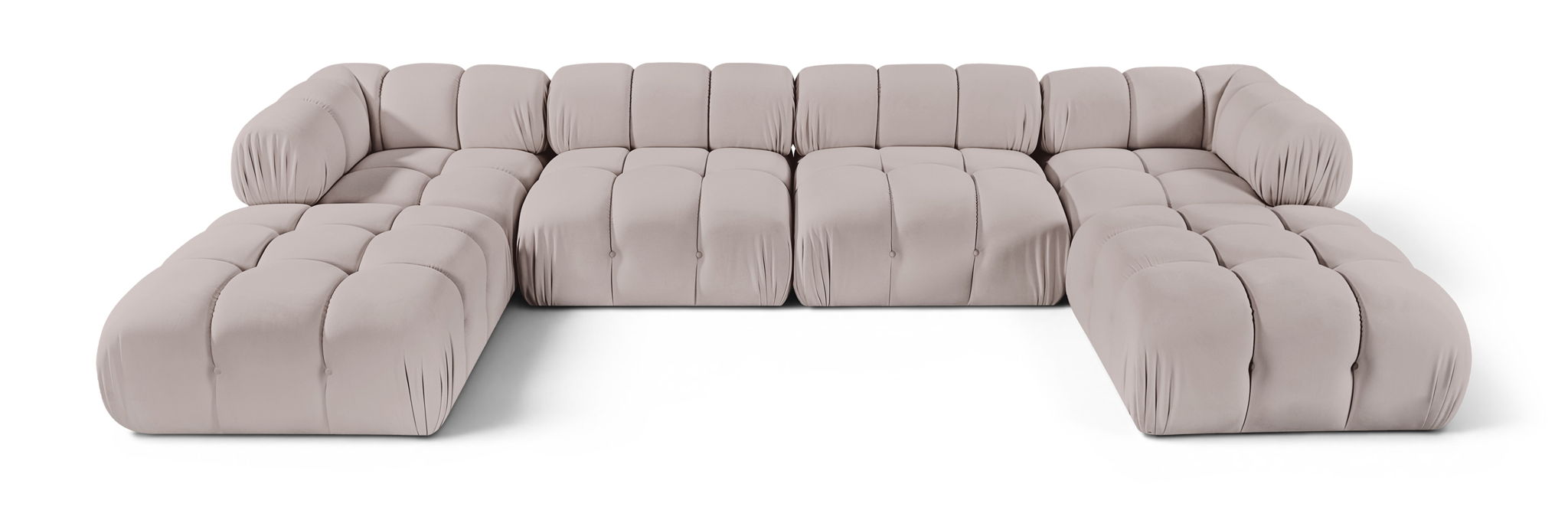 Orin - Velvet 6 Piece Modular Double Chaise Sectional