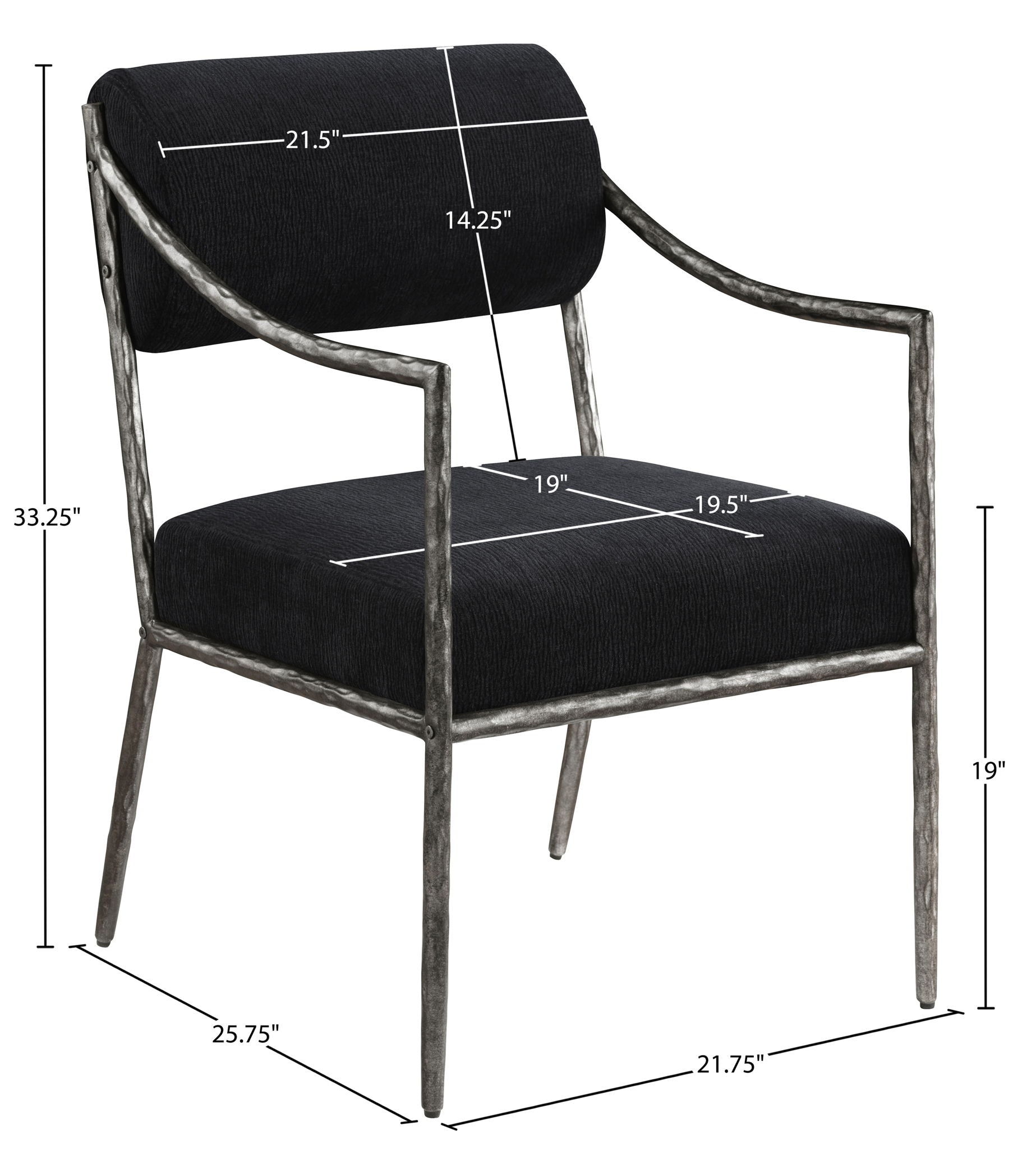 Bastille - Upholstered Dining Arm Chair (Set of 2) - Silver Frame