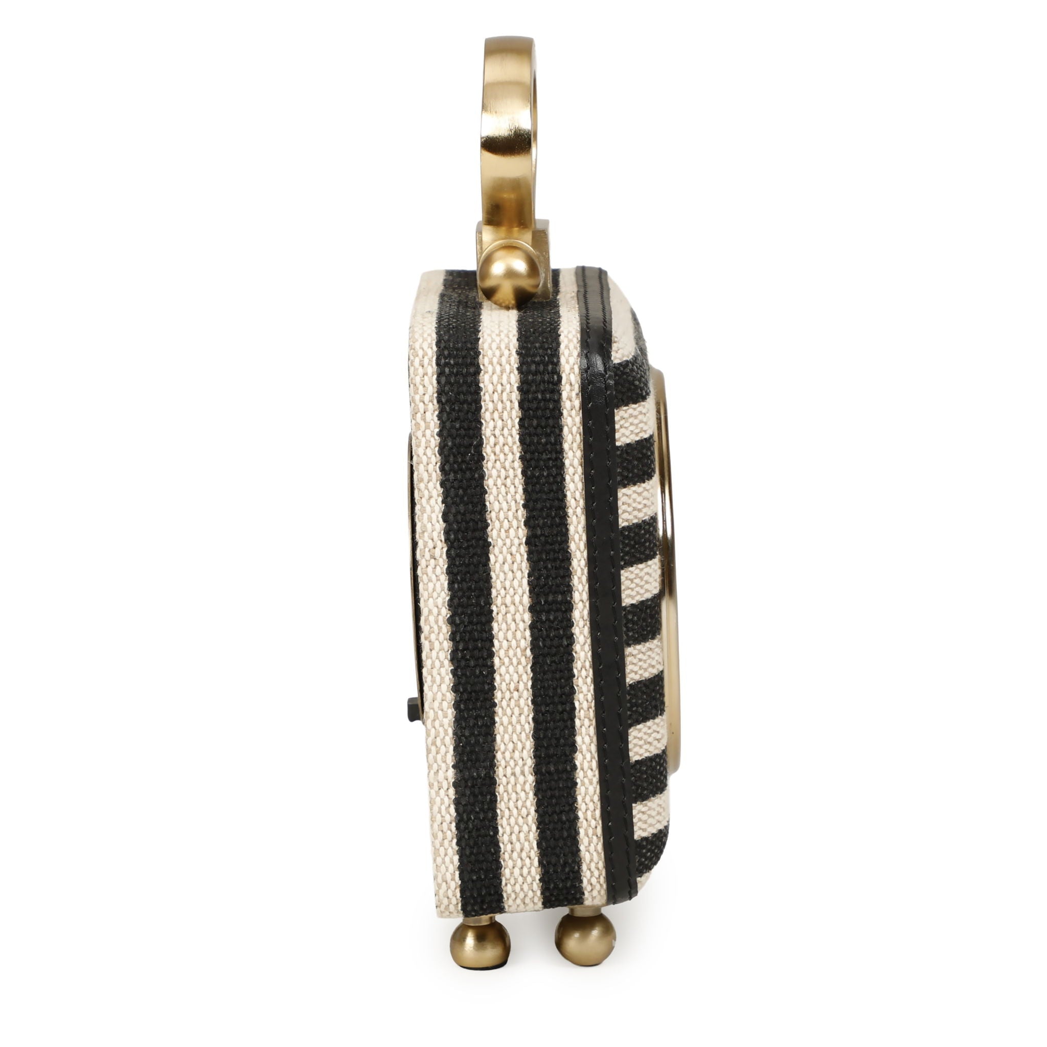 Mona - Striped Contract-Grade Standing Accent Clock - Black
