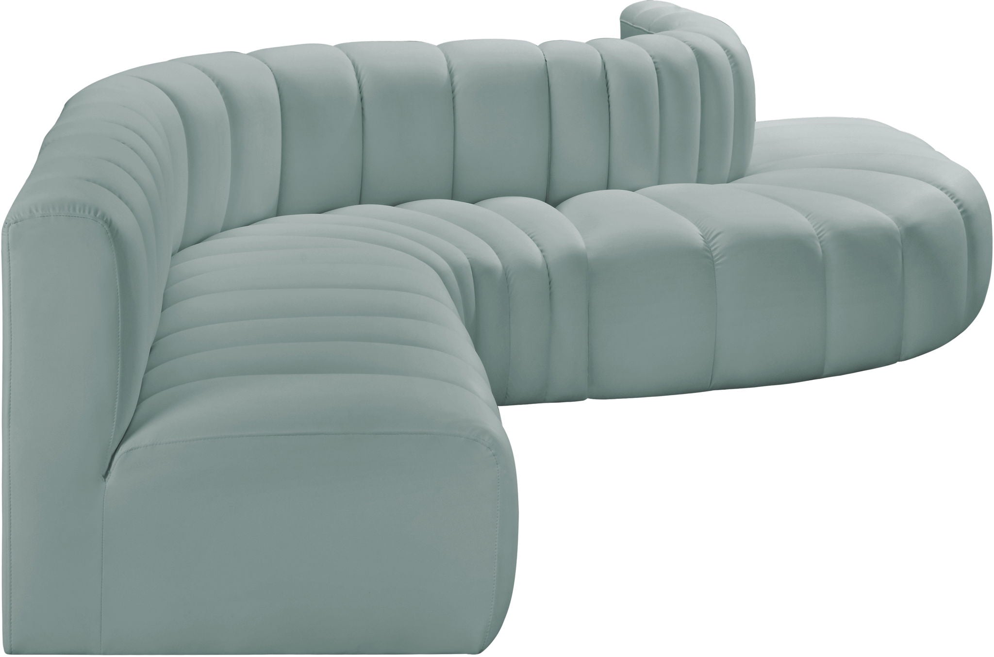 Arc - Faux Leather 7 Piece Modular Sofa