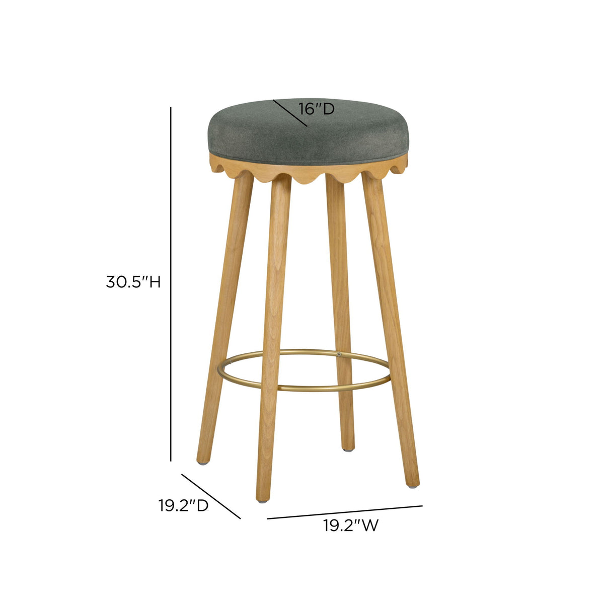 Oodle - Performance Vegan Mohair Stool